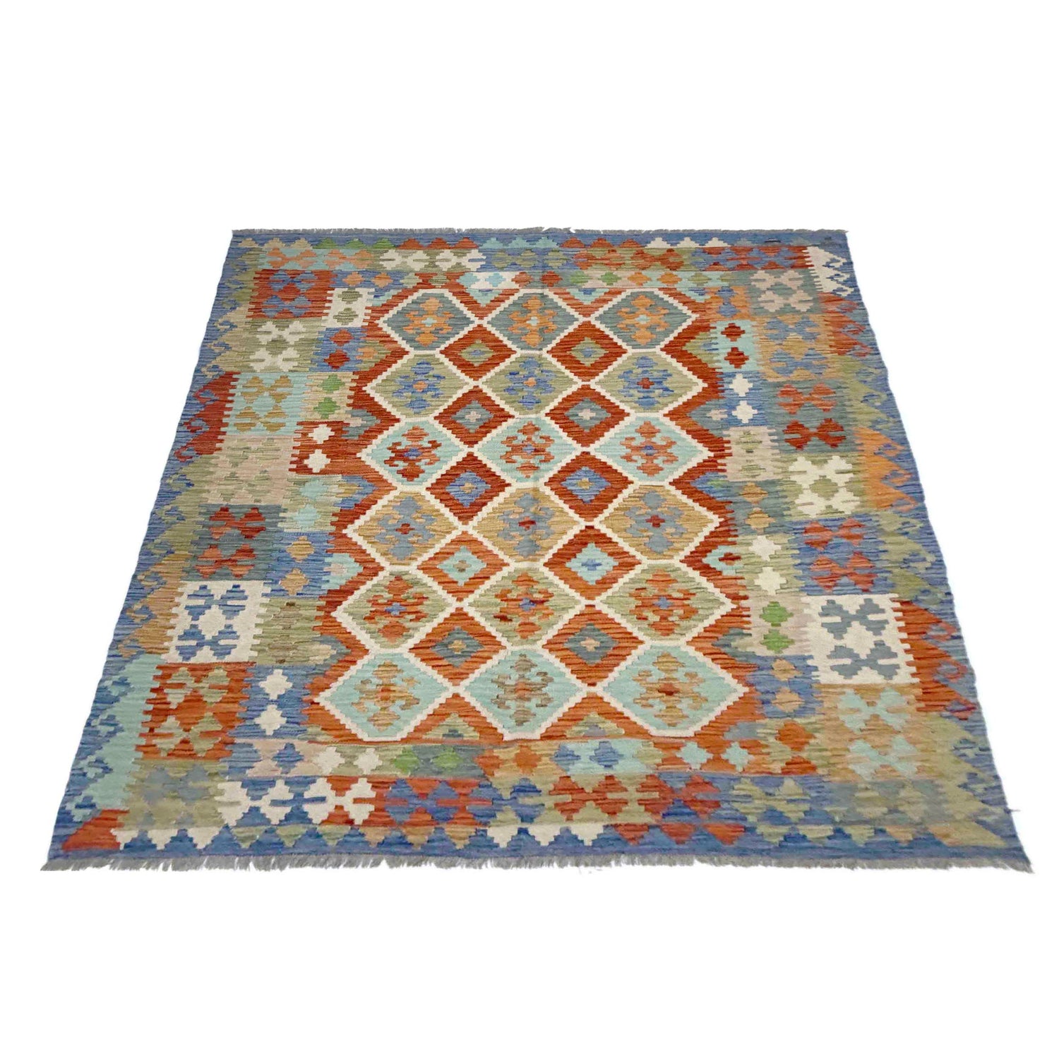 Handmade Multi Kilim Geometric 5x8 ft