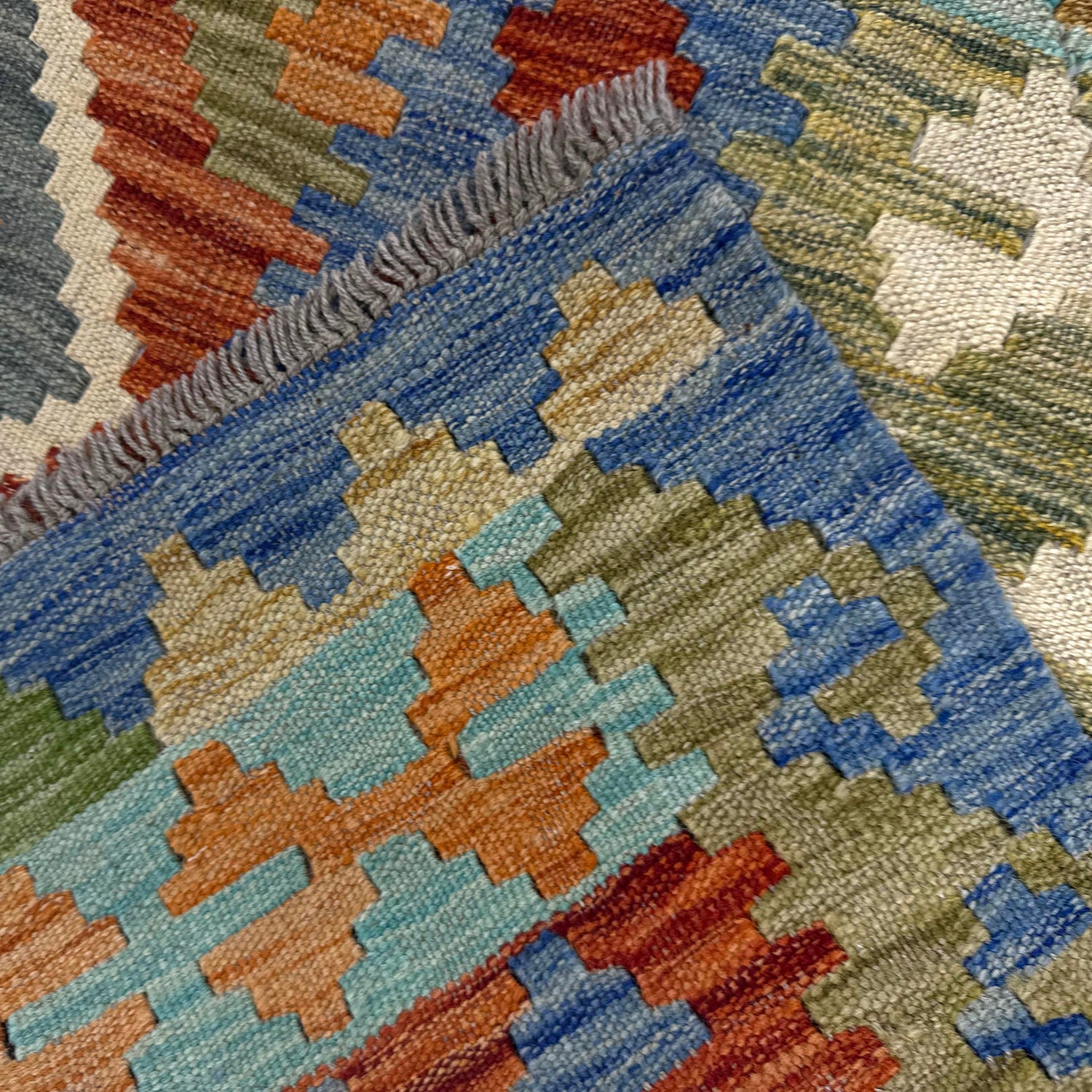 Handmade Multi Kilim Geometric 5x8 ft