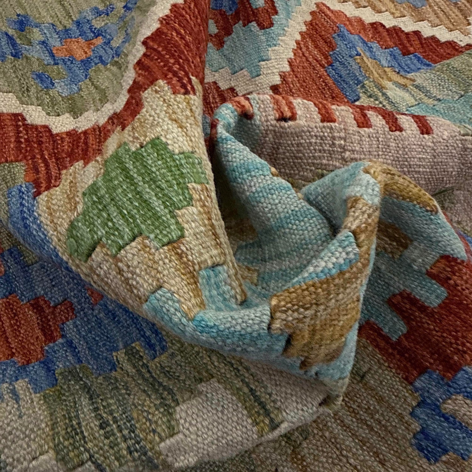 Handmade Multi Kilim Geometric 5x8 ft