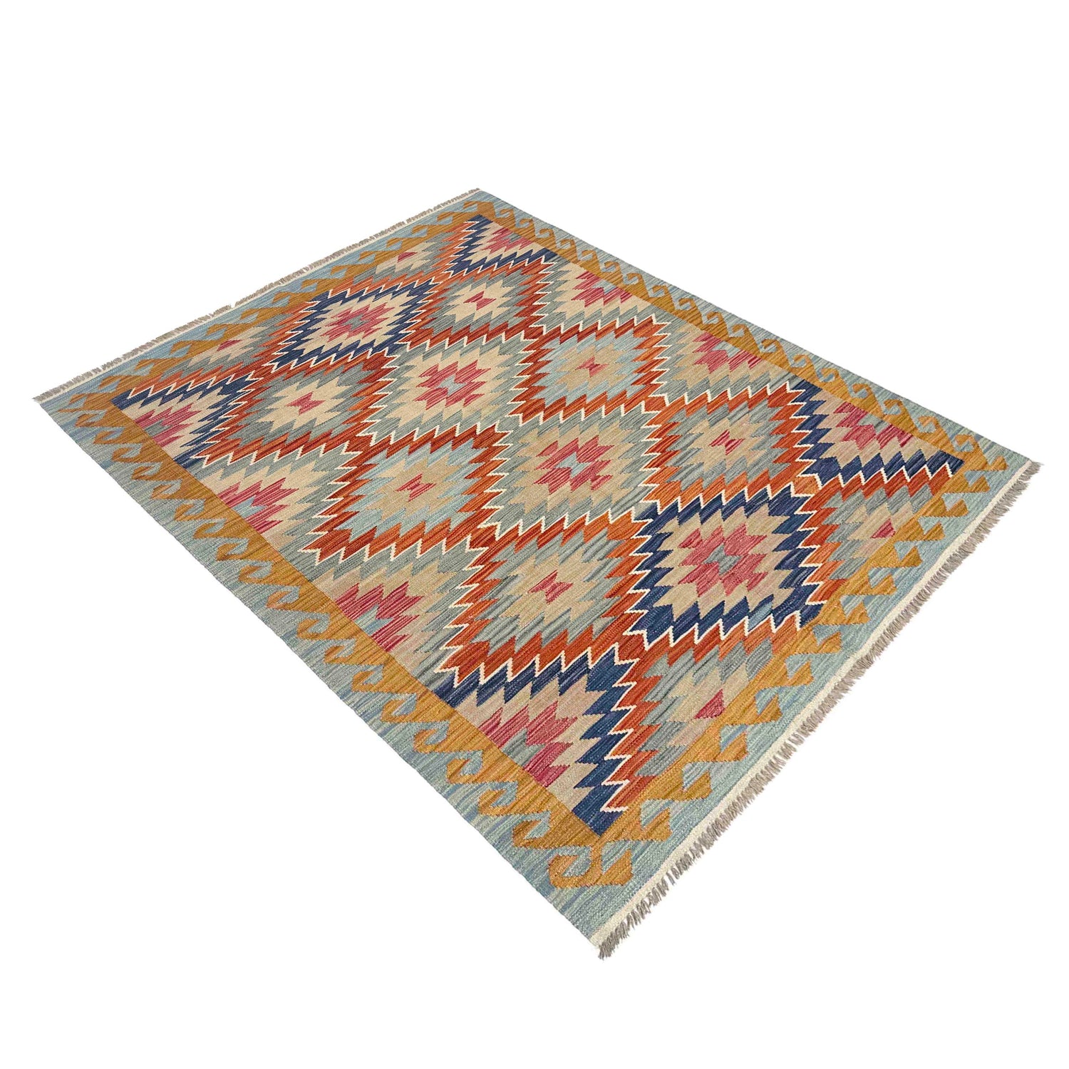 Handmade Multi Kilim Geometric 4x7 ft