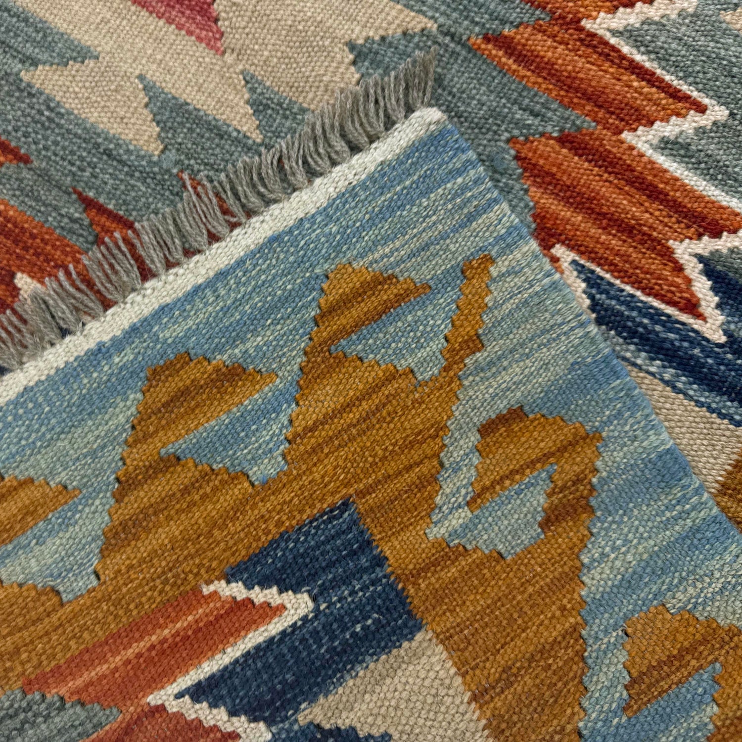 Handmade Multi Kilim Geometric 4x7 ft