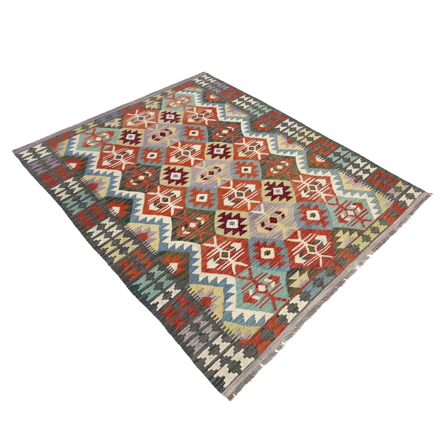 Handmade Multi Kilim Geometric 4x7 ft