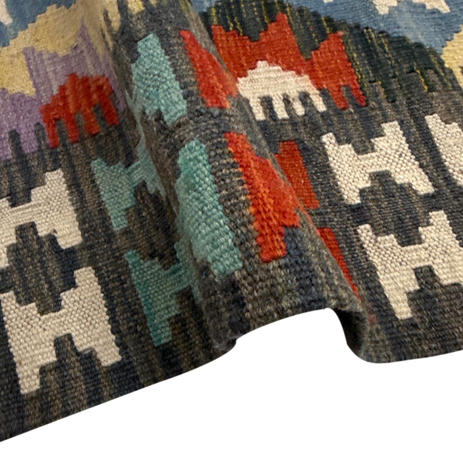 Handmade Multi Kilim Geometric 4x7 ft
