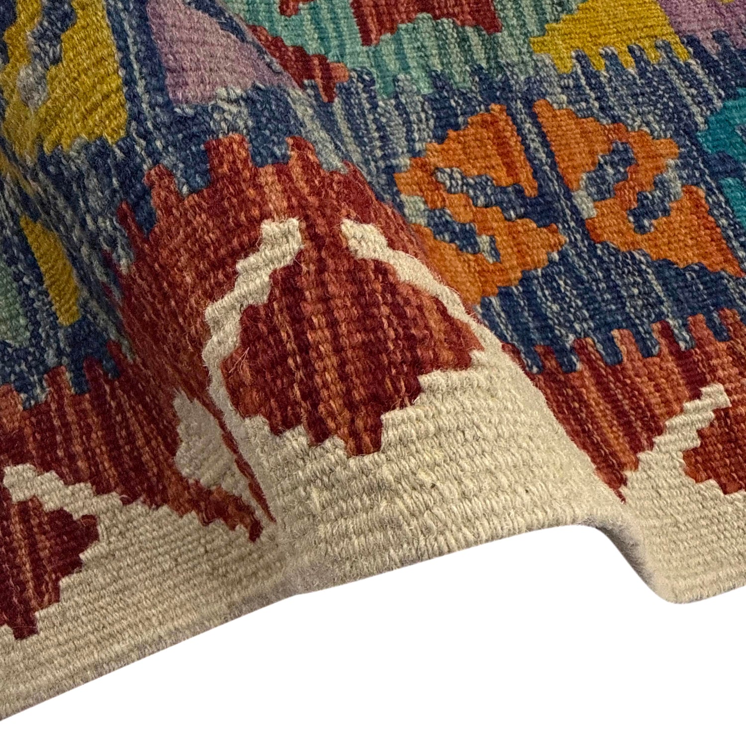 Handmade Multi Kilim Geometric 4x6 ft