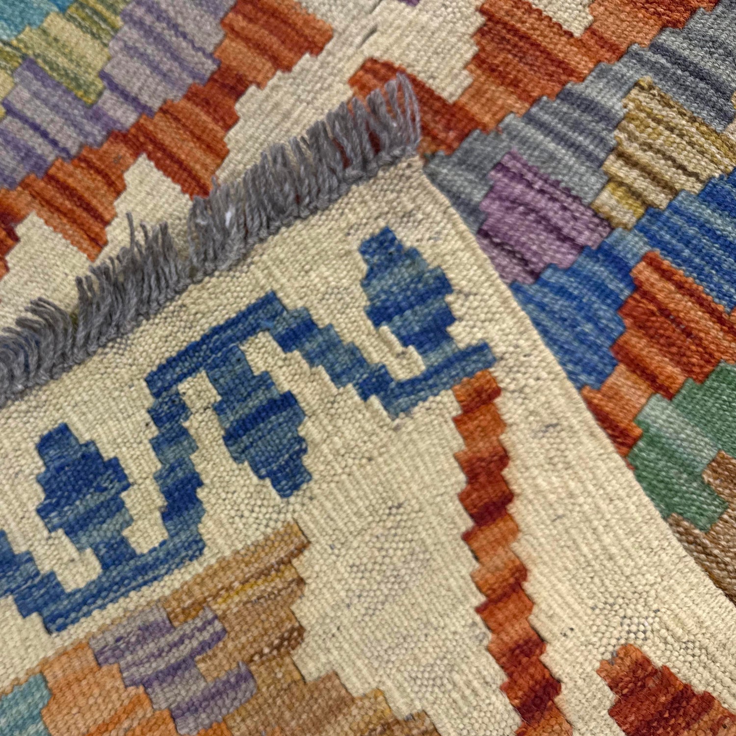 Handmade Multi Kilim Geometric 4x6 ft