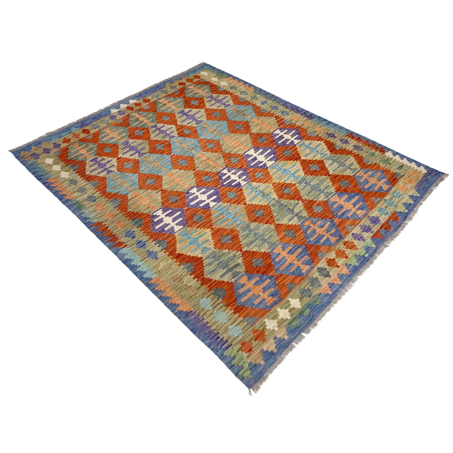 Handmade Multi Kilim Geometric 5x8 ft