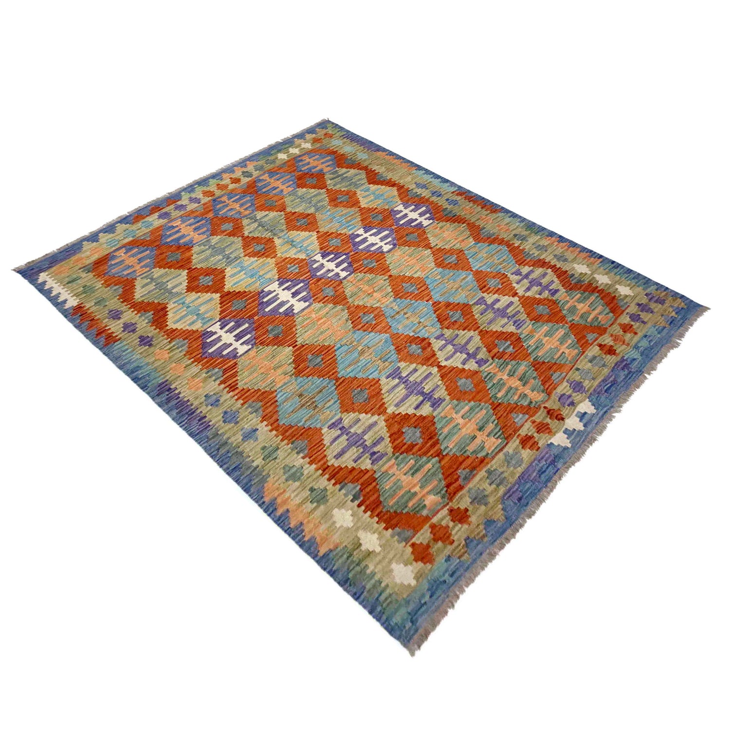 Handmade Multi Kilim Geometric 5x8 ft