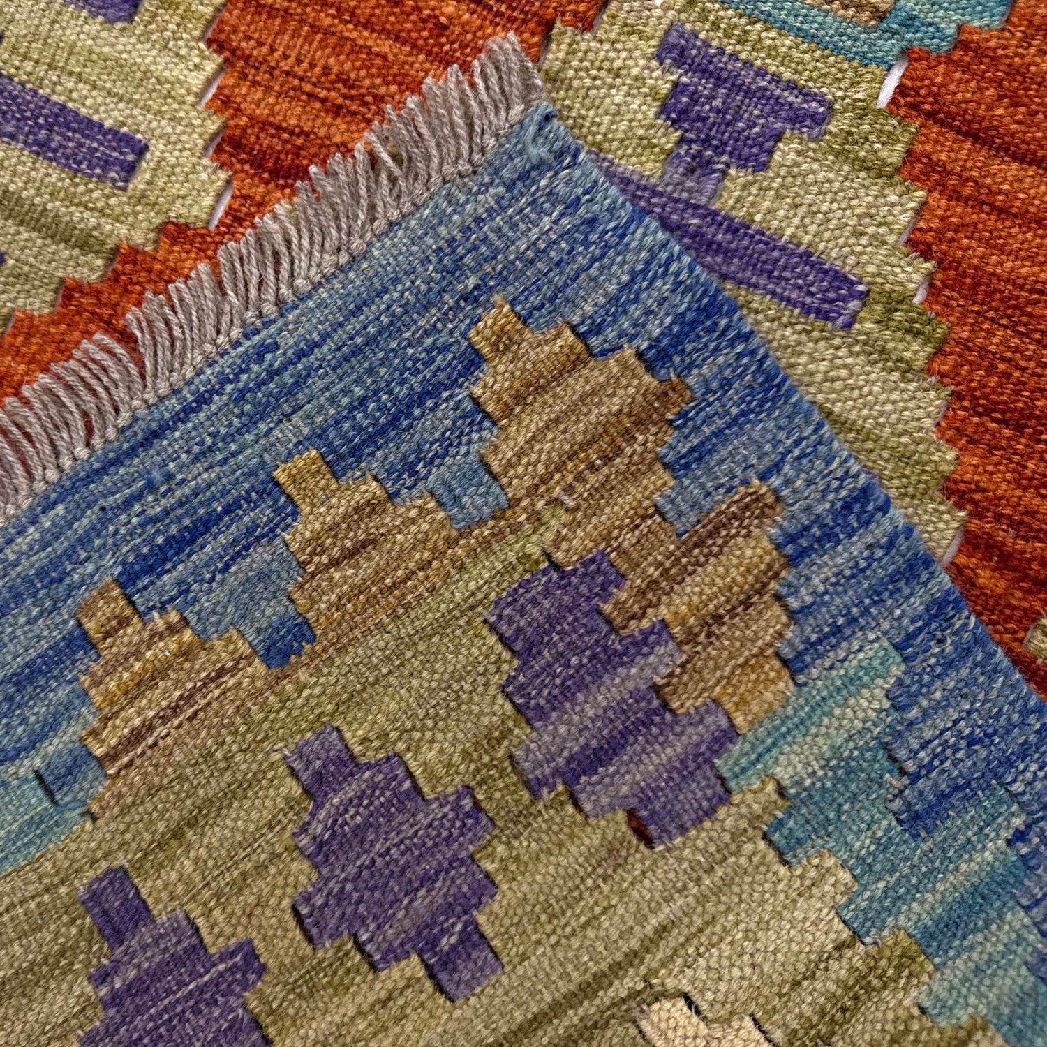 Handmade Multi Kilim Geometric 5x8 ft