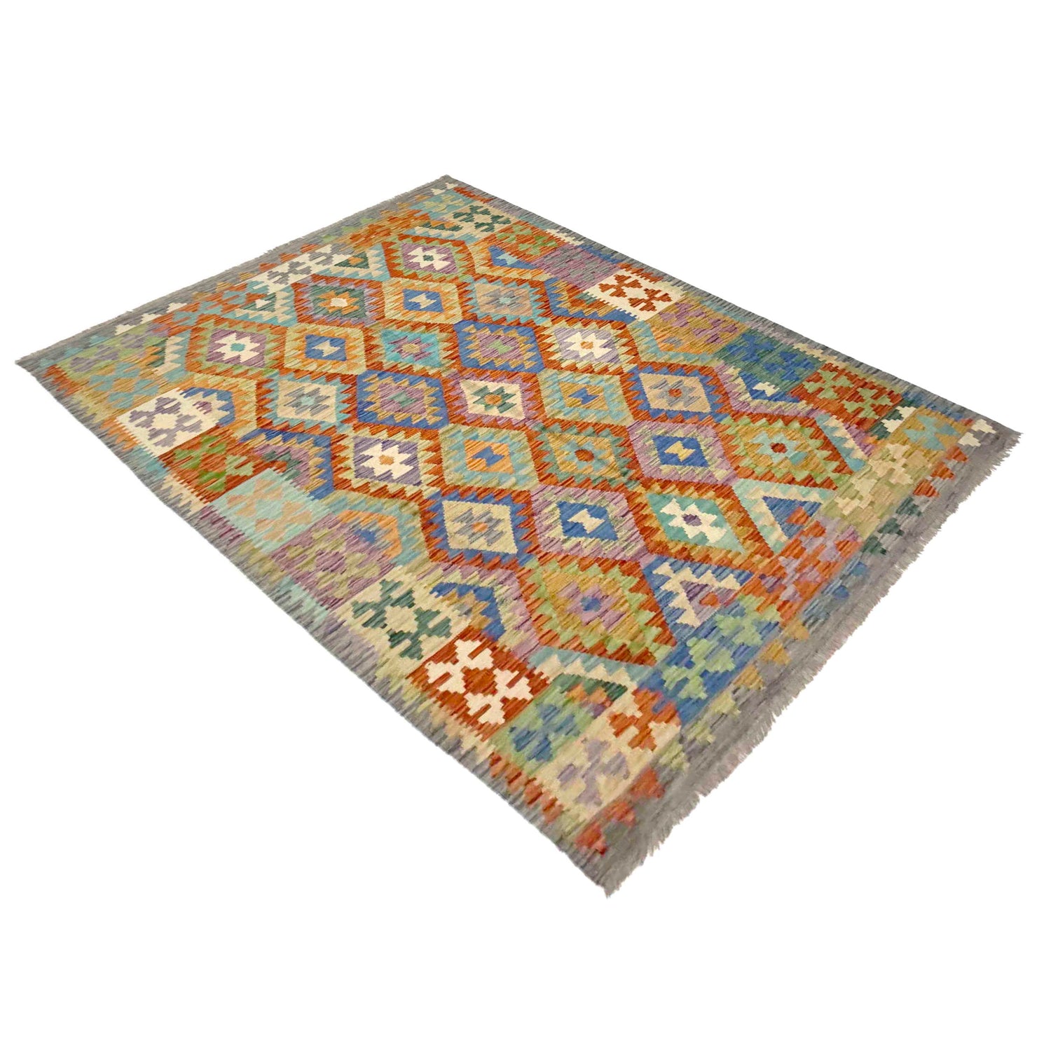 Handmade Multi Kilim Geometric 5x8 ft