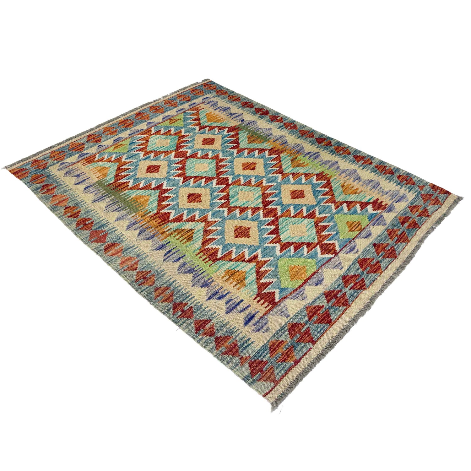 Handmade Multi Kilim Geometric 3x5 ft