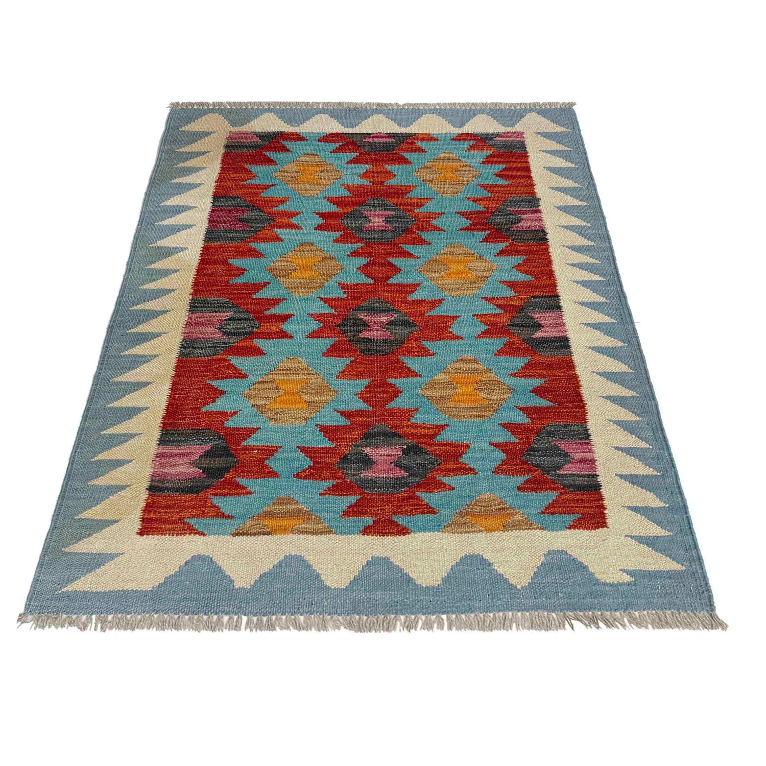 Handmade Multi Kilim Geometric 2x4 ft