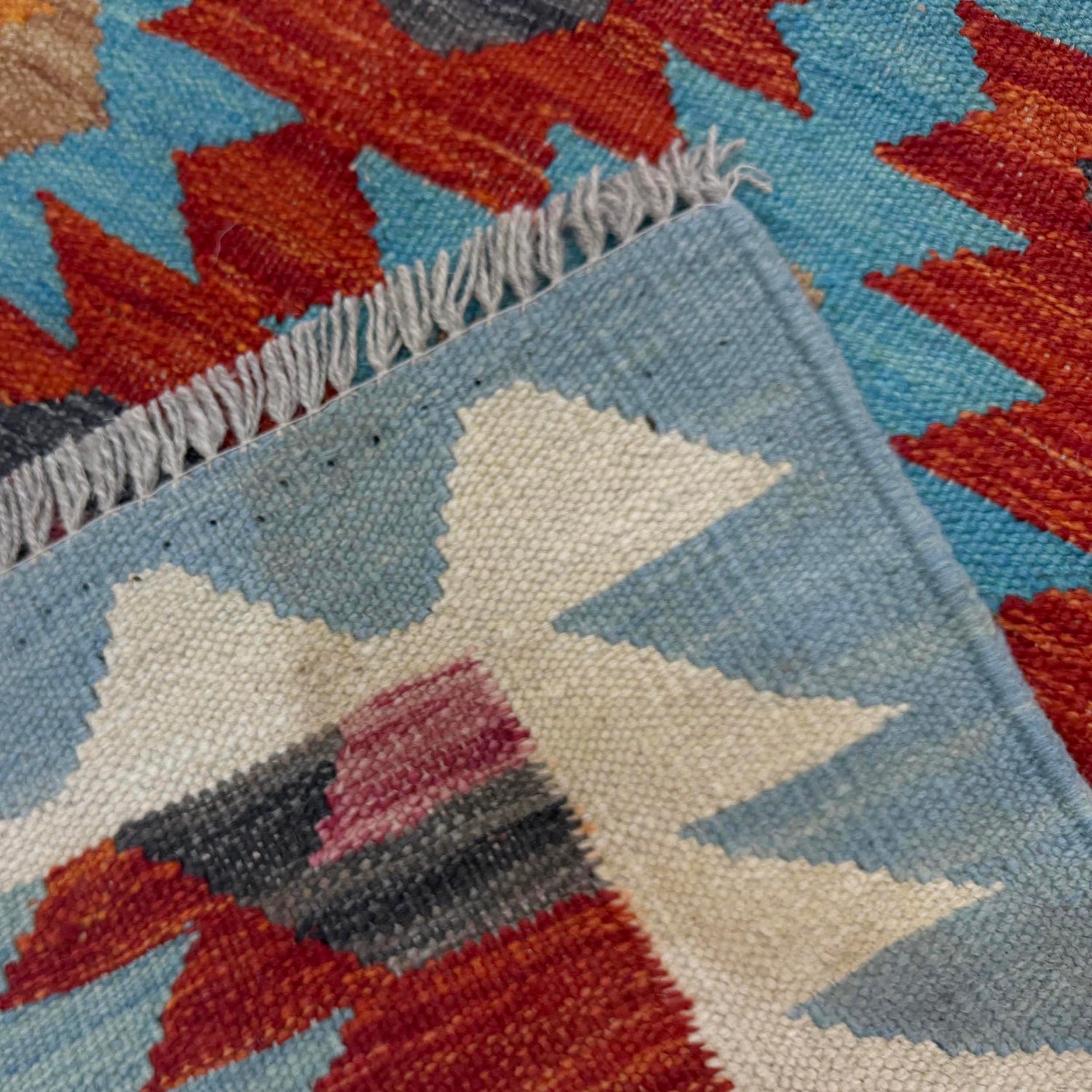 Handmade Multi Kilim Geometric 2x4 ft