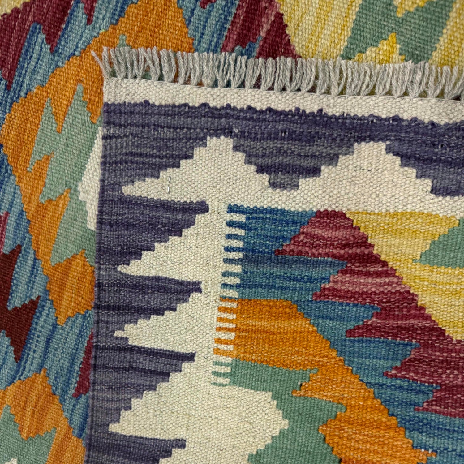 Handmade Multi Kilim Geometric 2x4 ft