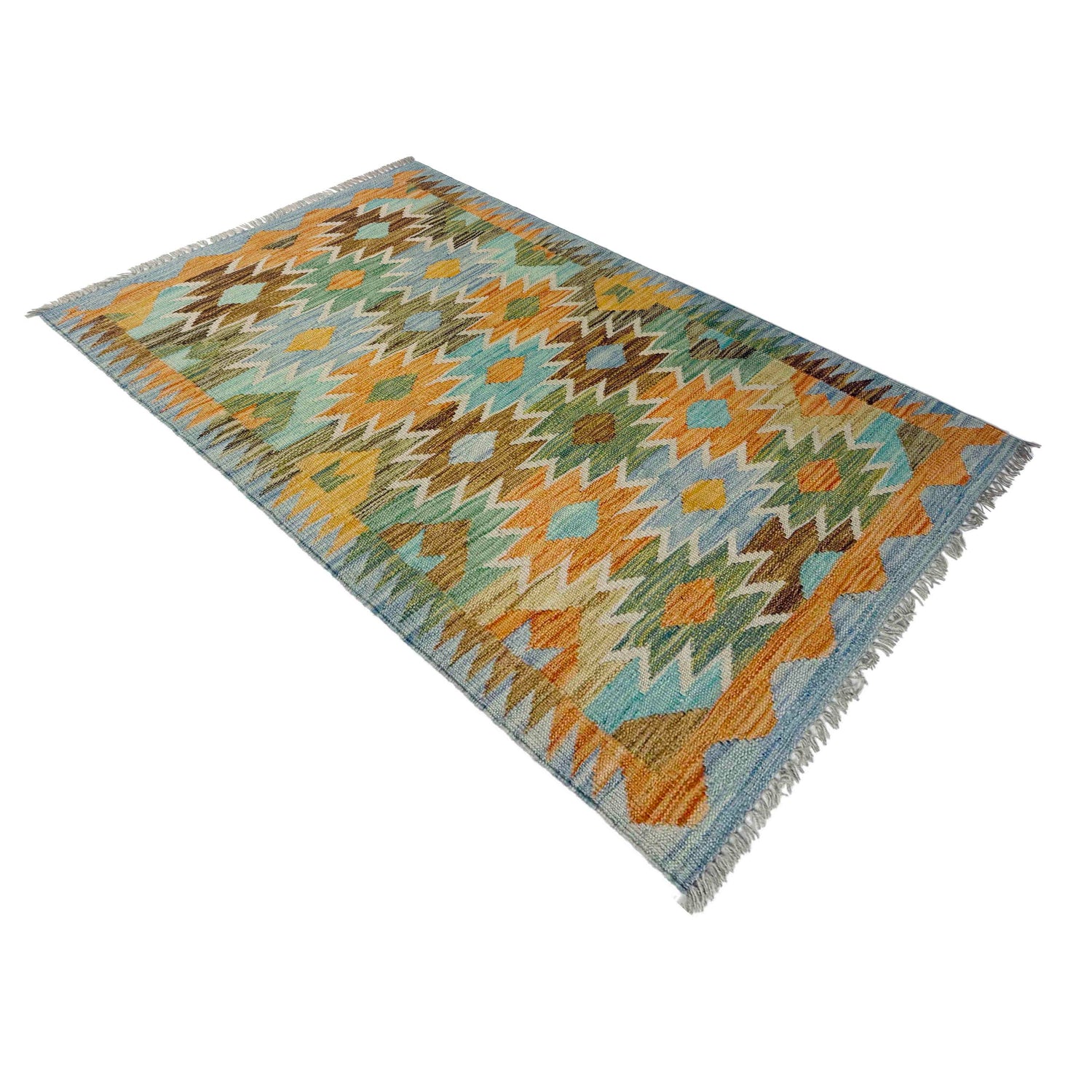 Handmade Multi Kilim Geometric 2x4 ft