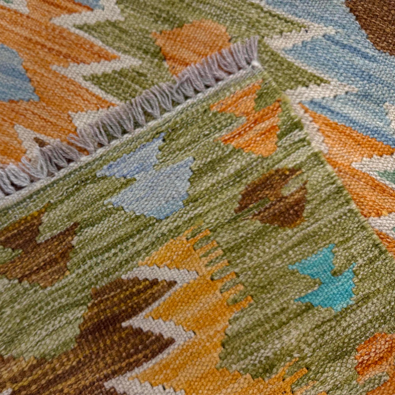 Handmade Multi Kilim Geometric 2x4 ft