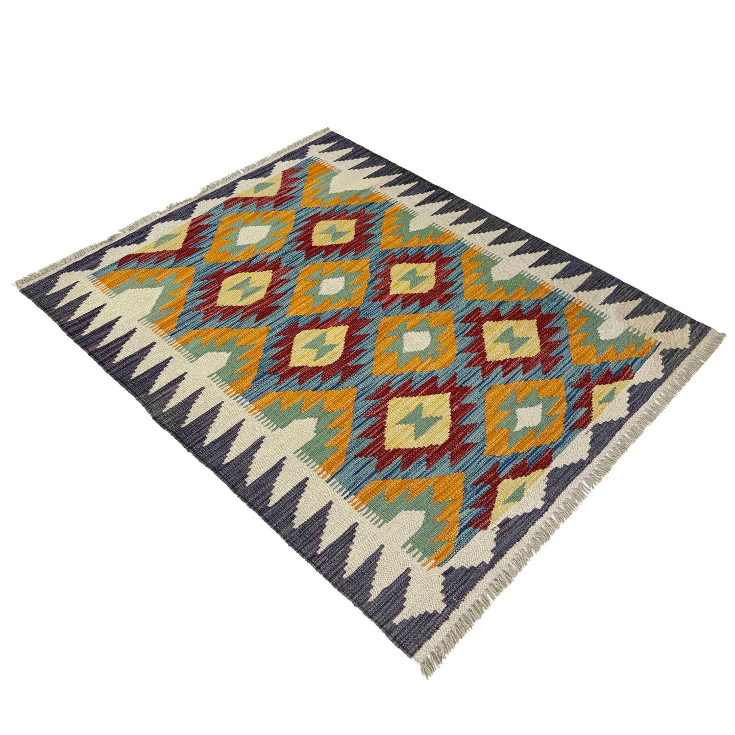 Handmade Multi Kilim Geometric 2x4 ft