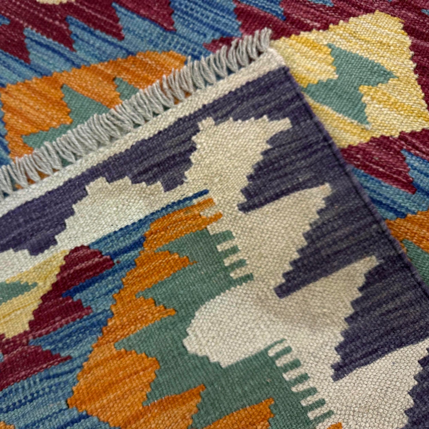 Handmade Multi Kilim Geometric 2x4 ft