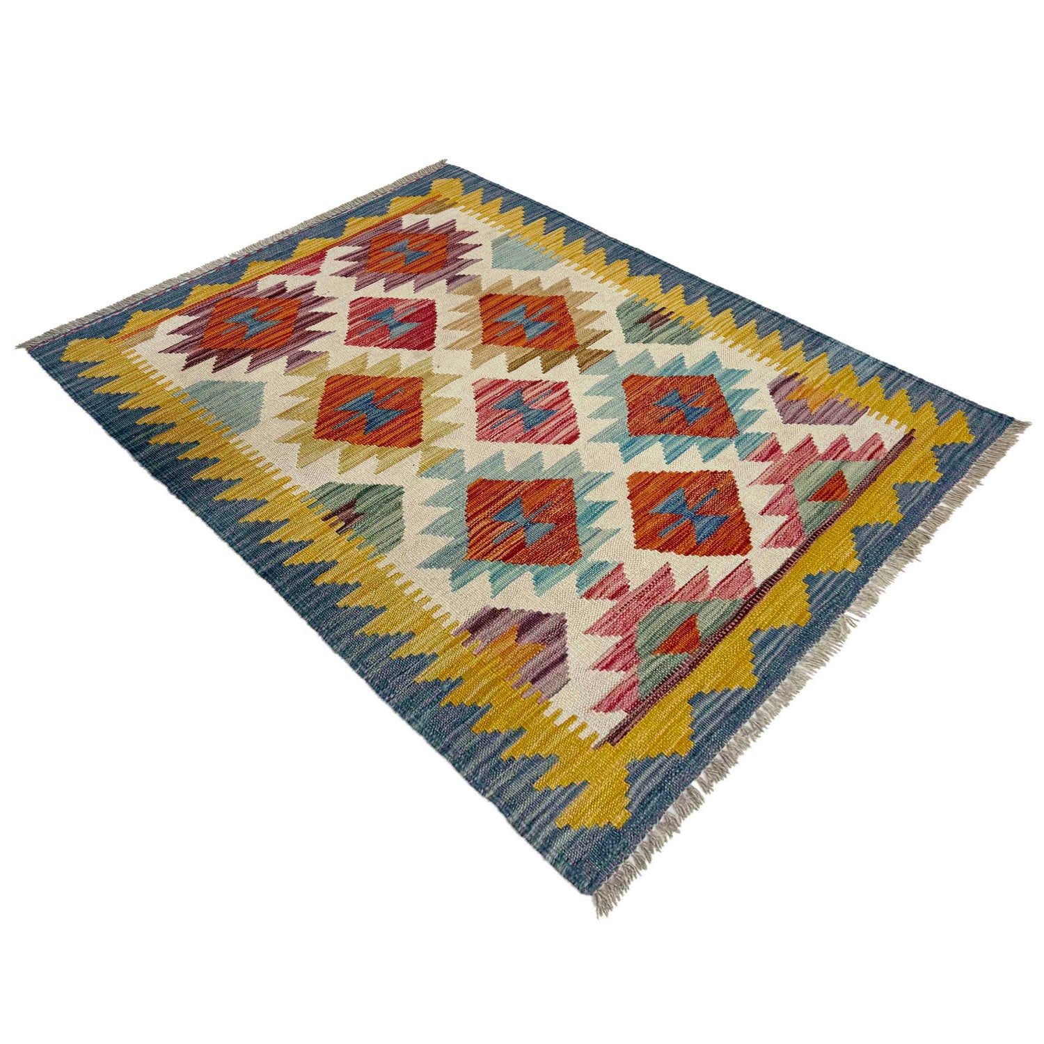 Handmade Multi Kilim Geometric 2x4 ft