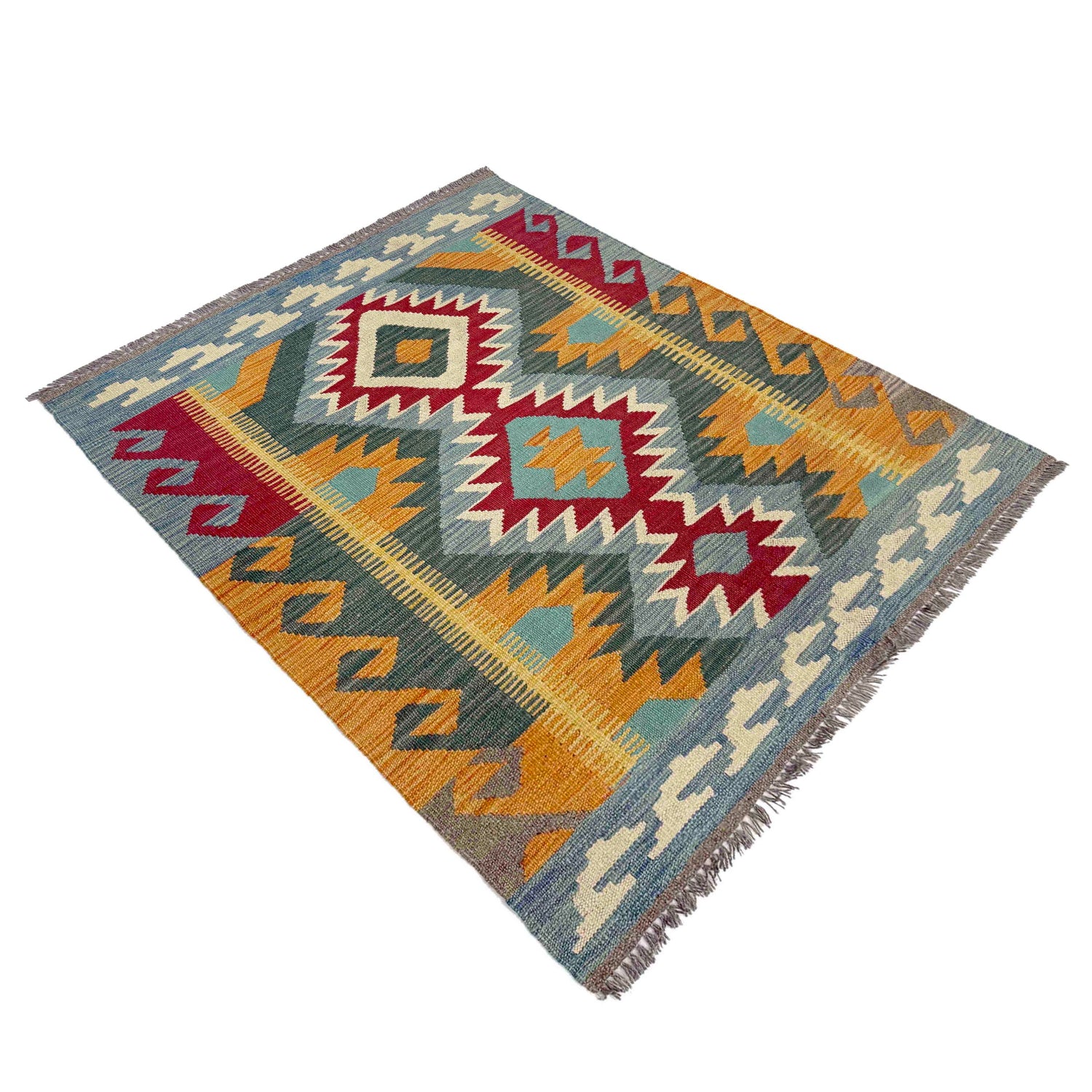 Handmade Multi Kilim Geometric 2x4 ft