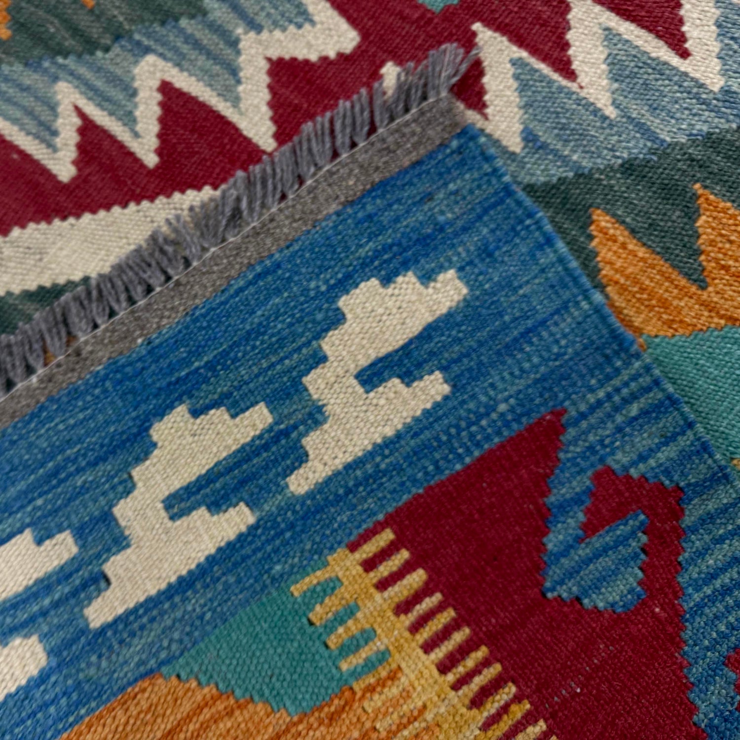 Handmade Multi Kilim Geometric 2x4 ft
