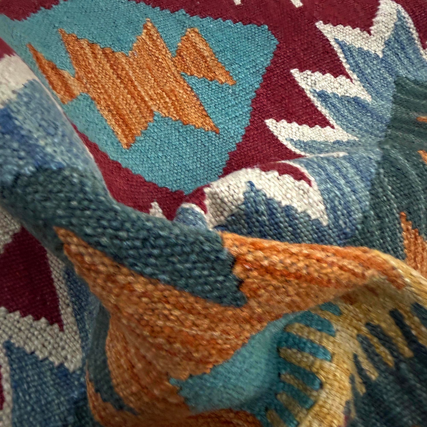 Handmade Multi Kilim Geometric 2x4 ft
