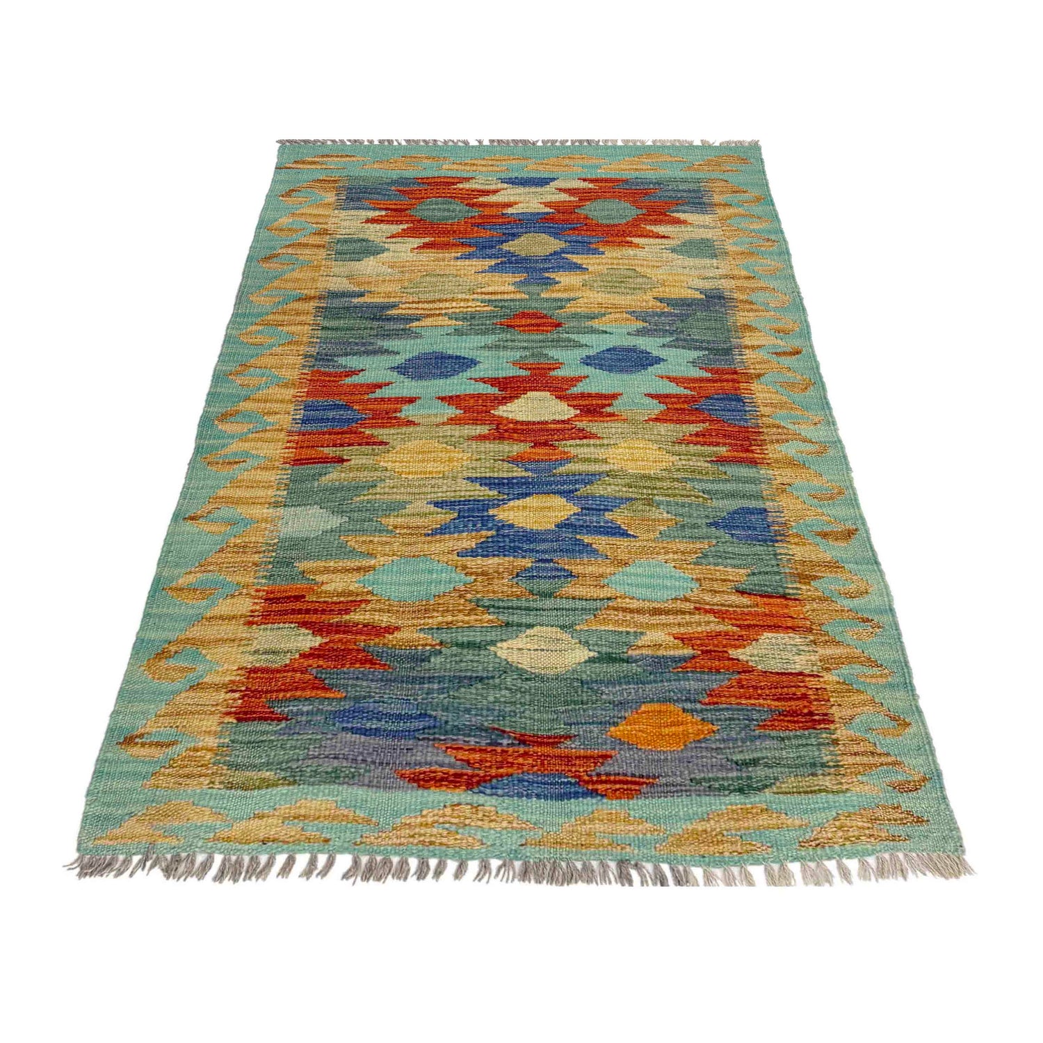 Handmade Multi Kilim Geometric 2x4 ft