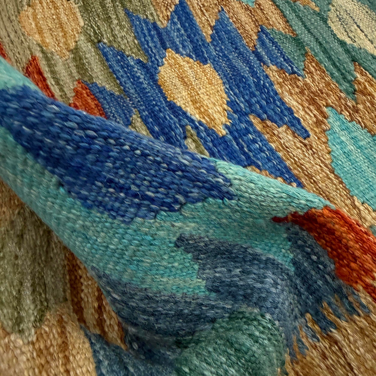 Handmade Multi Kilim Geometric 2x4 ft