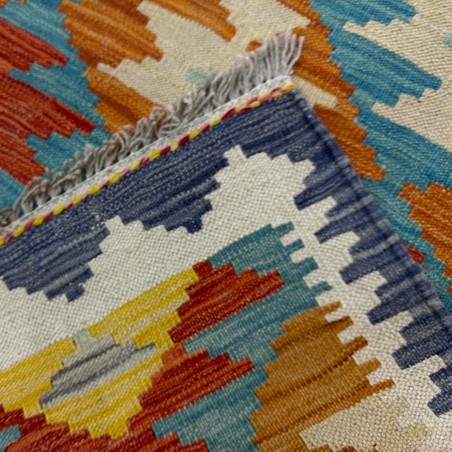 Handmade Multi Kilim Geometric 2x4 ft