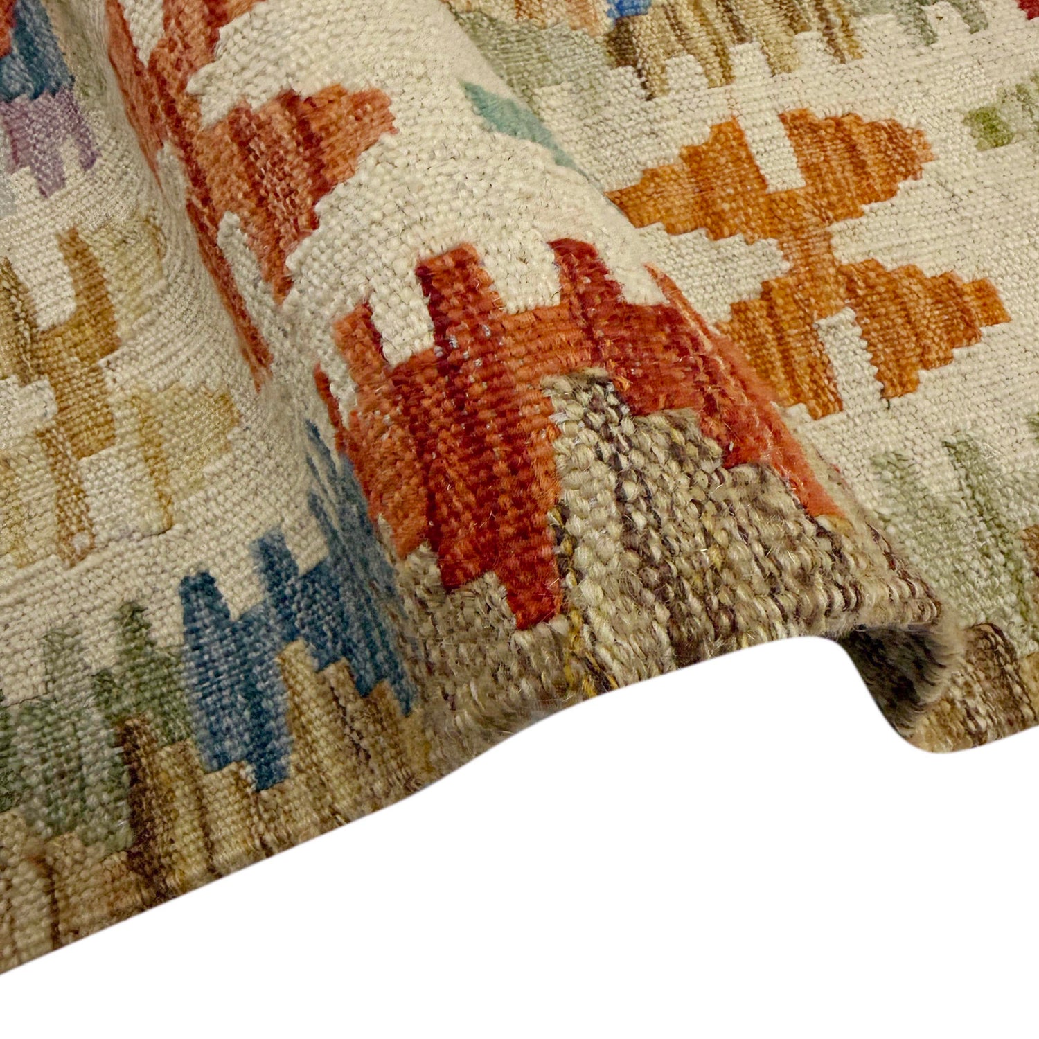 Handmade Multi Kilim Geometric 4x7 ft