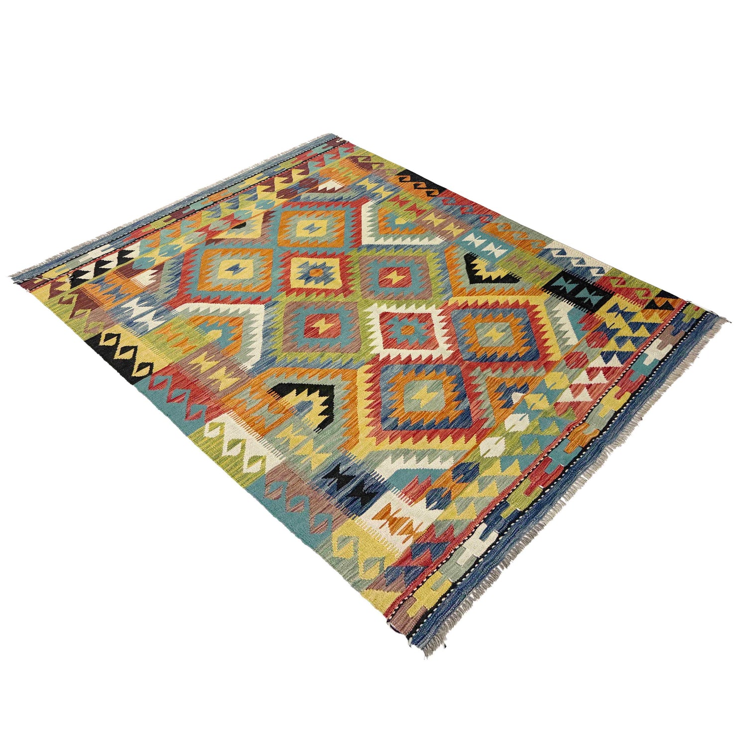 Handmade Multi Kilim Geometric 4x7 ft