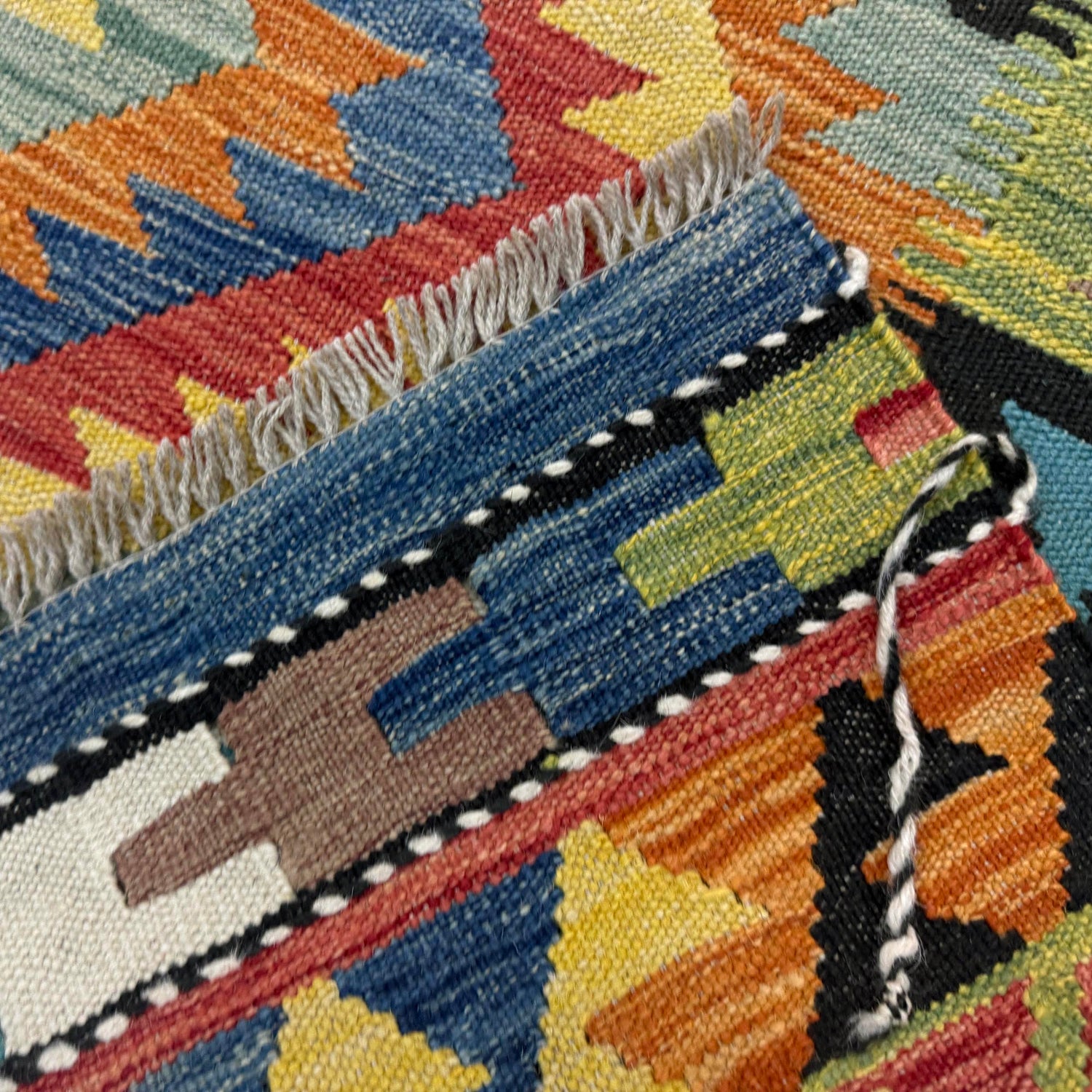 Handmade Multi Kilim Geometric 4x7 ft
