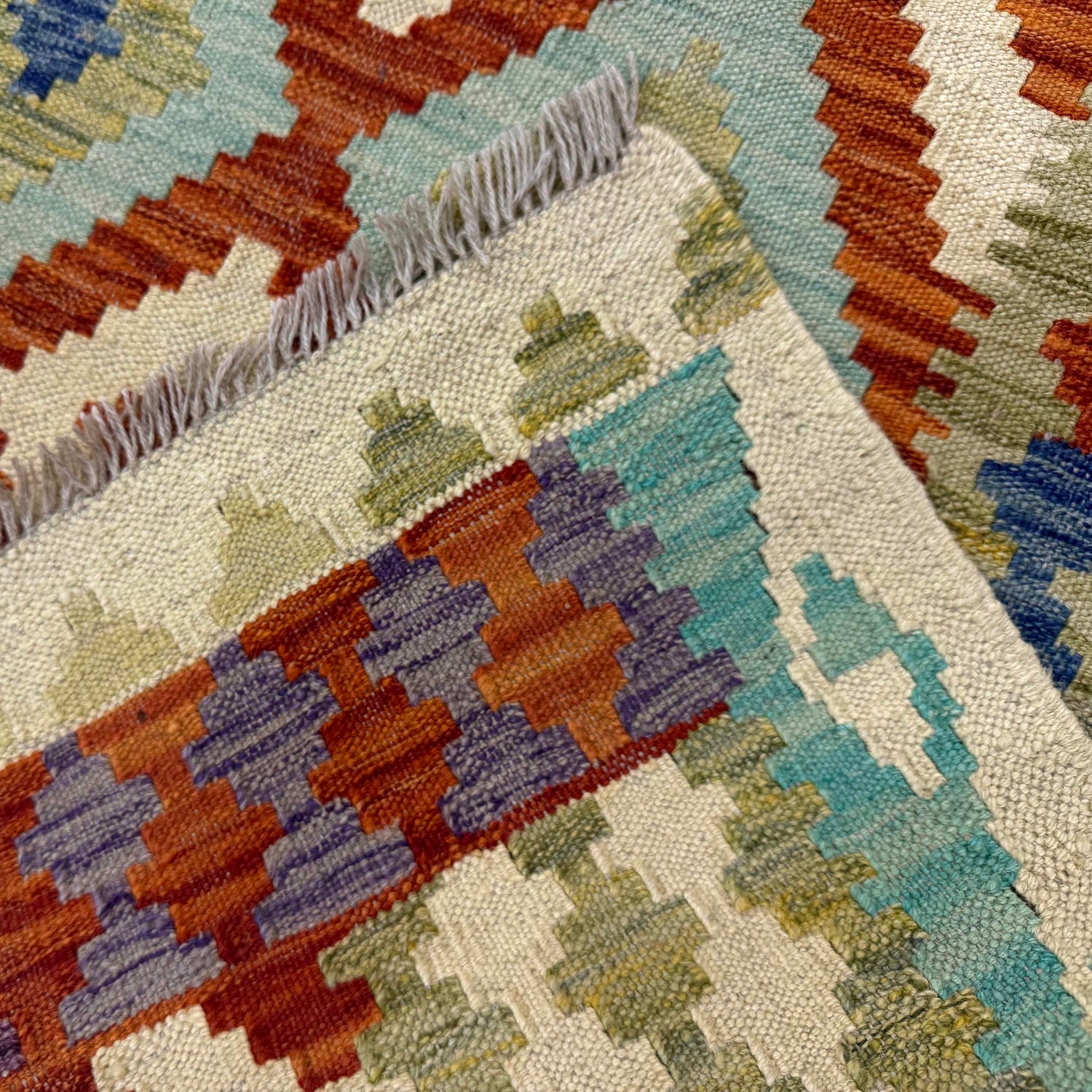 Handmade Multi Kilim Geometric 4x7 ft