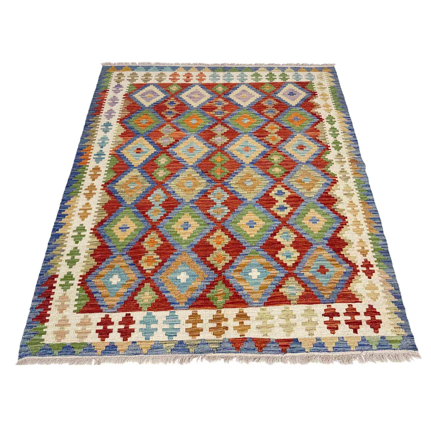 Handmade Multi Kilim Geometric 4x7 ft