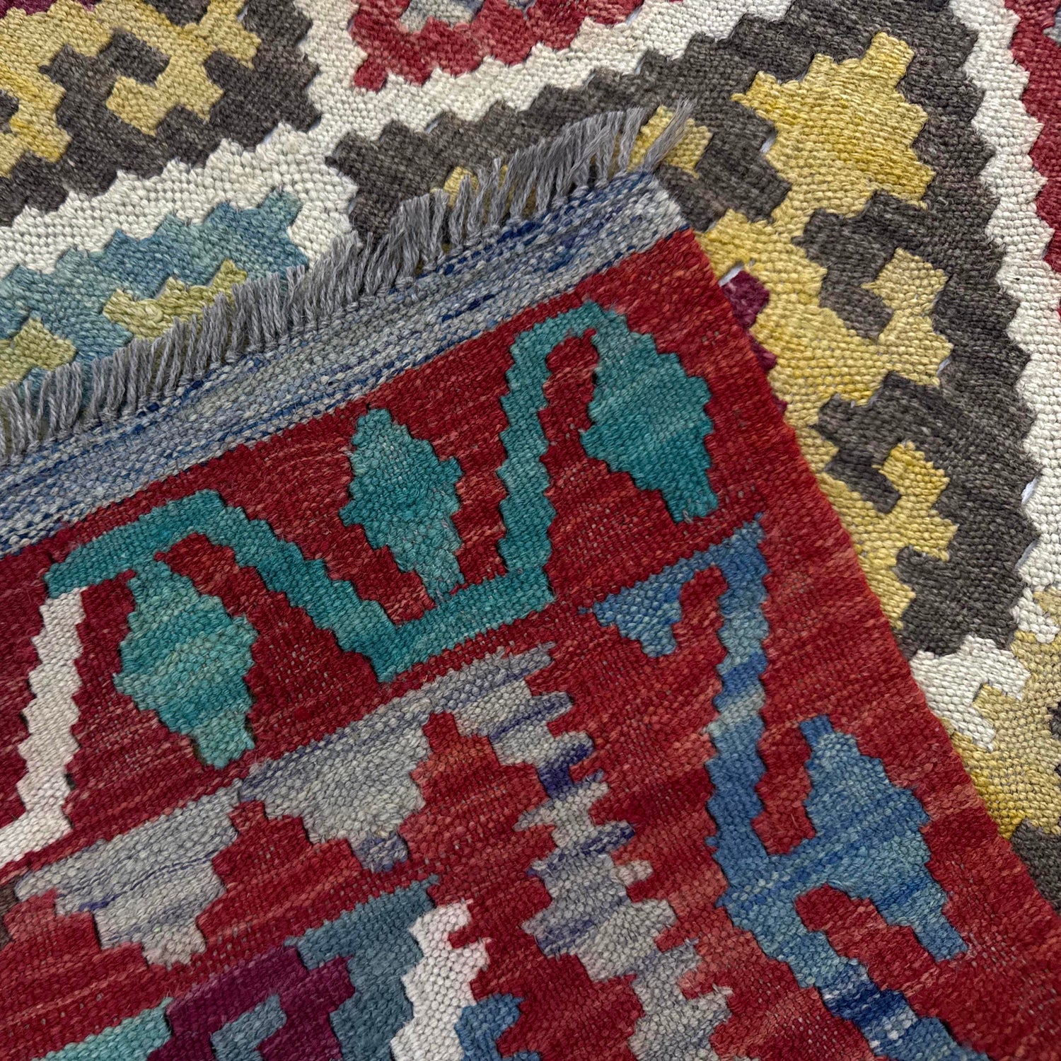 Handmade Multi Kilim Geometric 4x7 ft