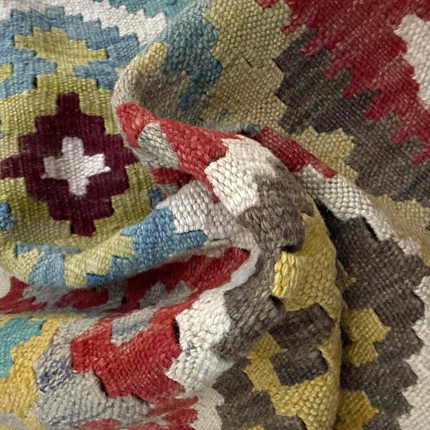 Handmade Multi Kilim Geometric 4x7 ft