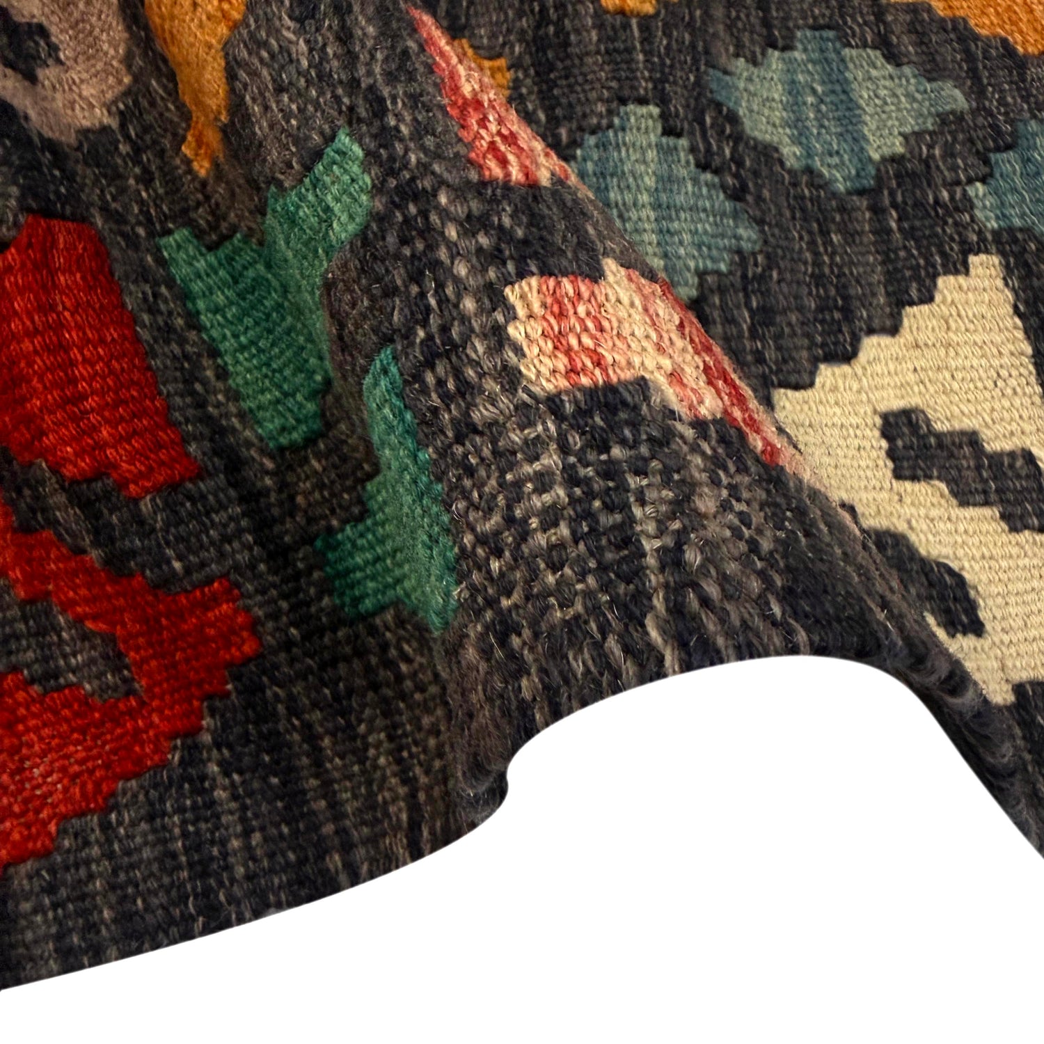 Handmade Multi Kilim Geometric 10' Runner