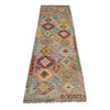 Handmade Multi Kilim Geometric 10' Runner