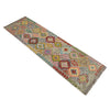 Handmade Multi Kilim Geometric 10' Runner