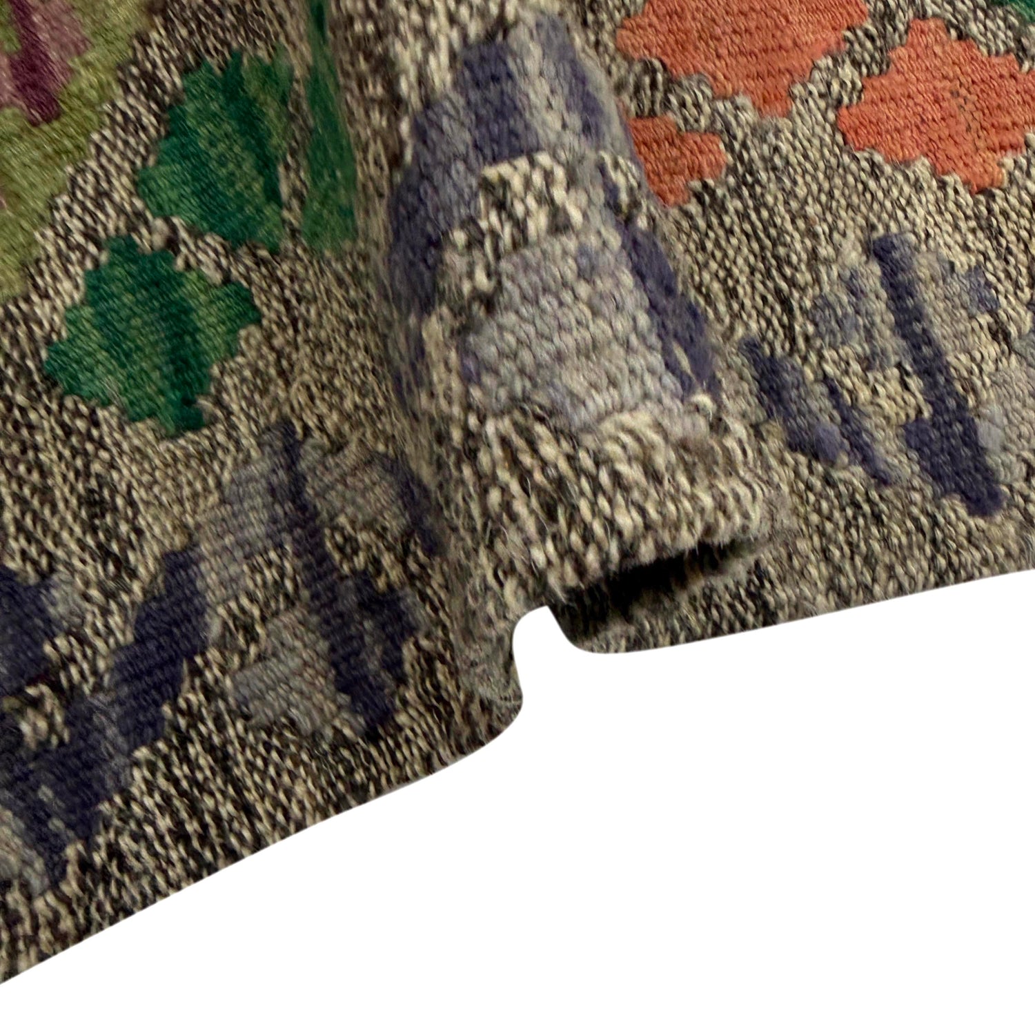 Handmade Multi Kilim Geometric 10' Runner