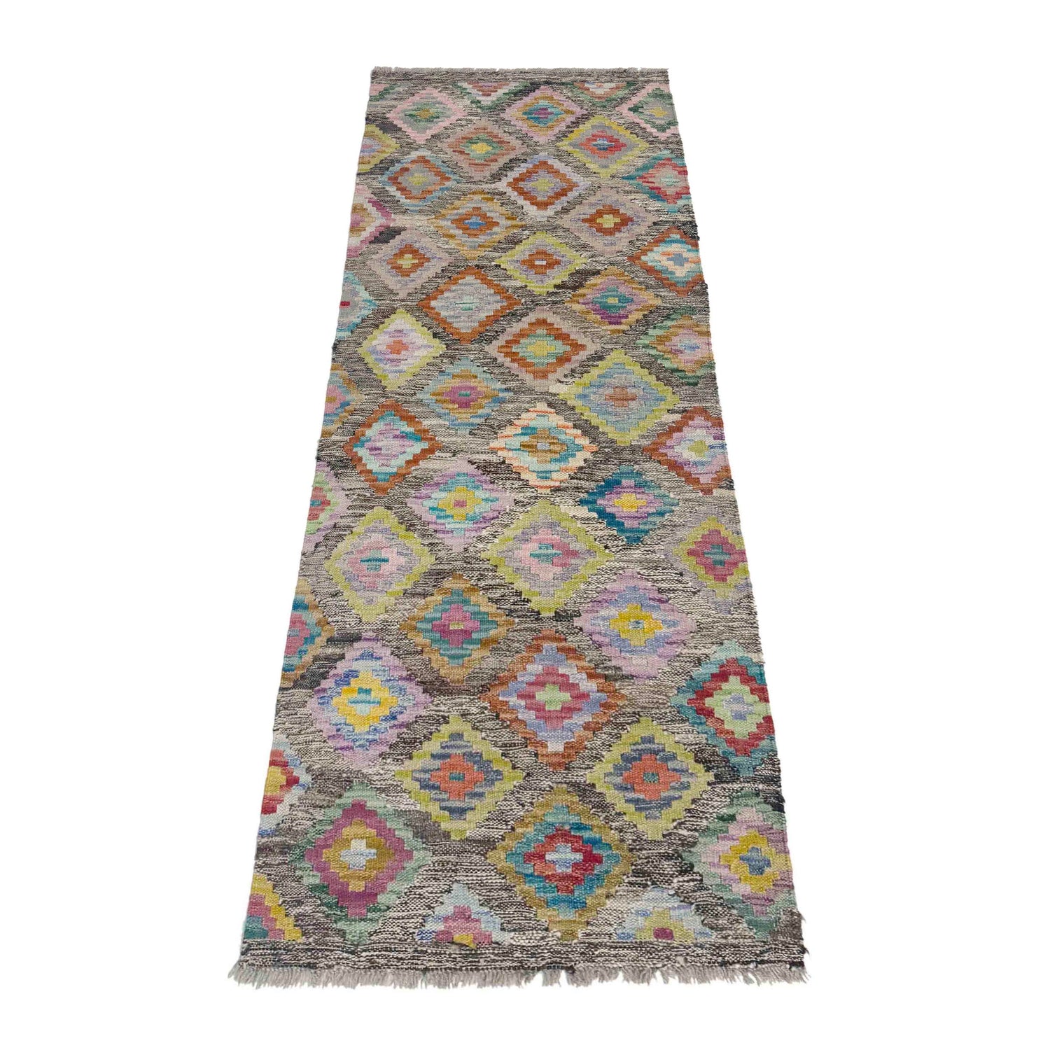Handmade Multi Kilim Geometric 6' Runner