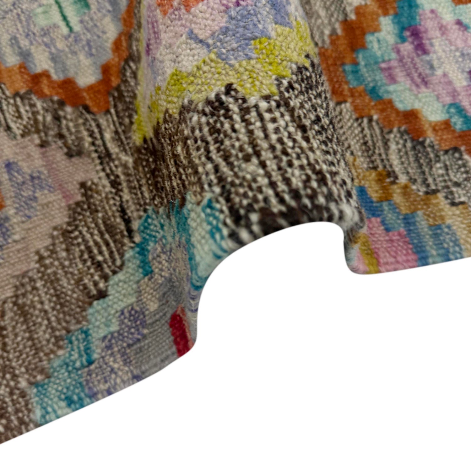 Handmade Multi Kilim Geometric 6' Runner
