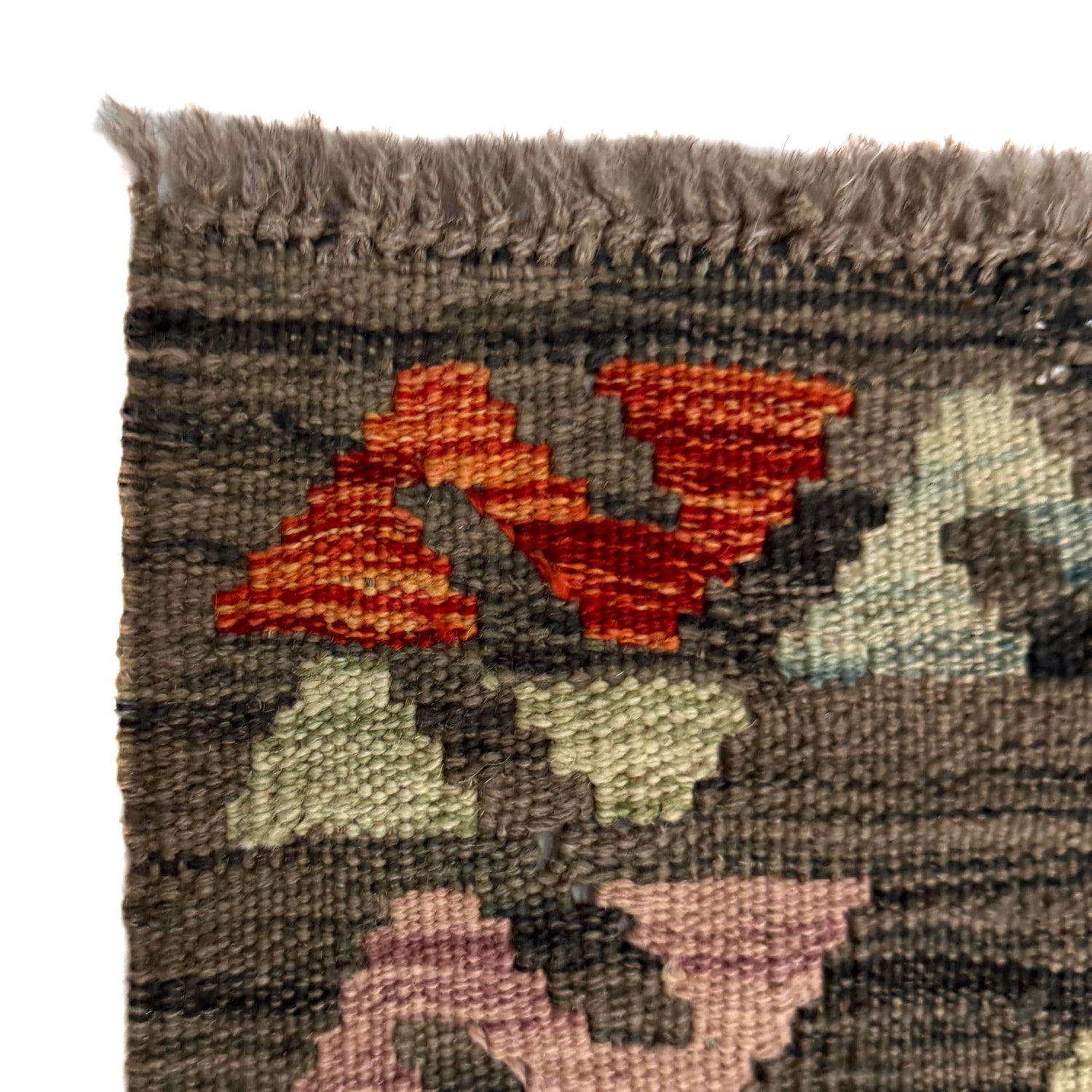Handmade Multi Kilim Geometric 10' Runner