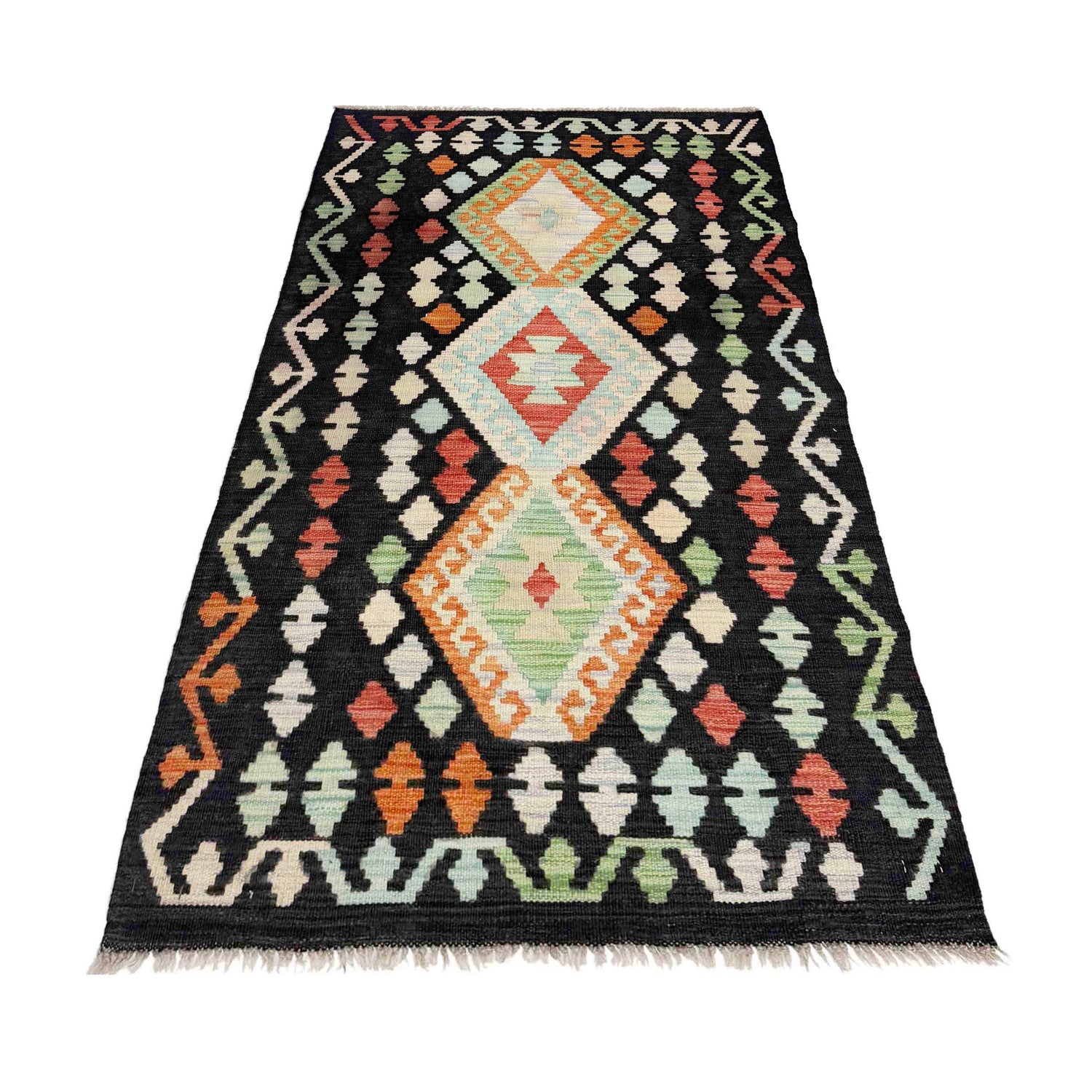Handmade Multi Kilim Geometric 3x5 ft