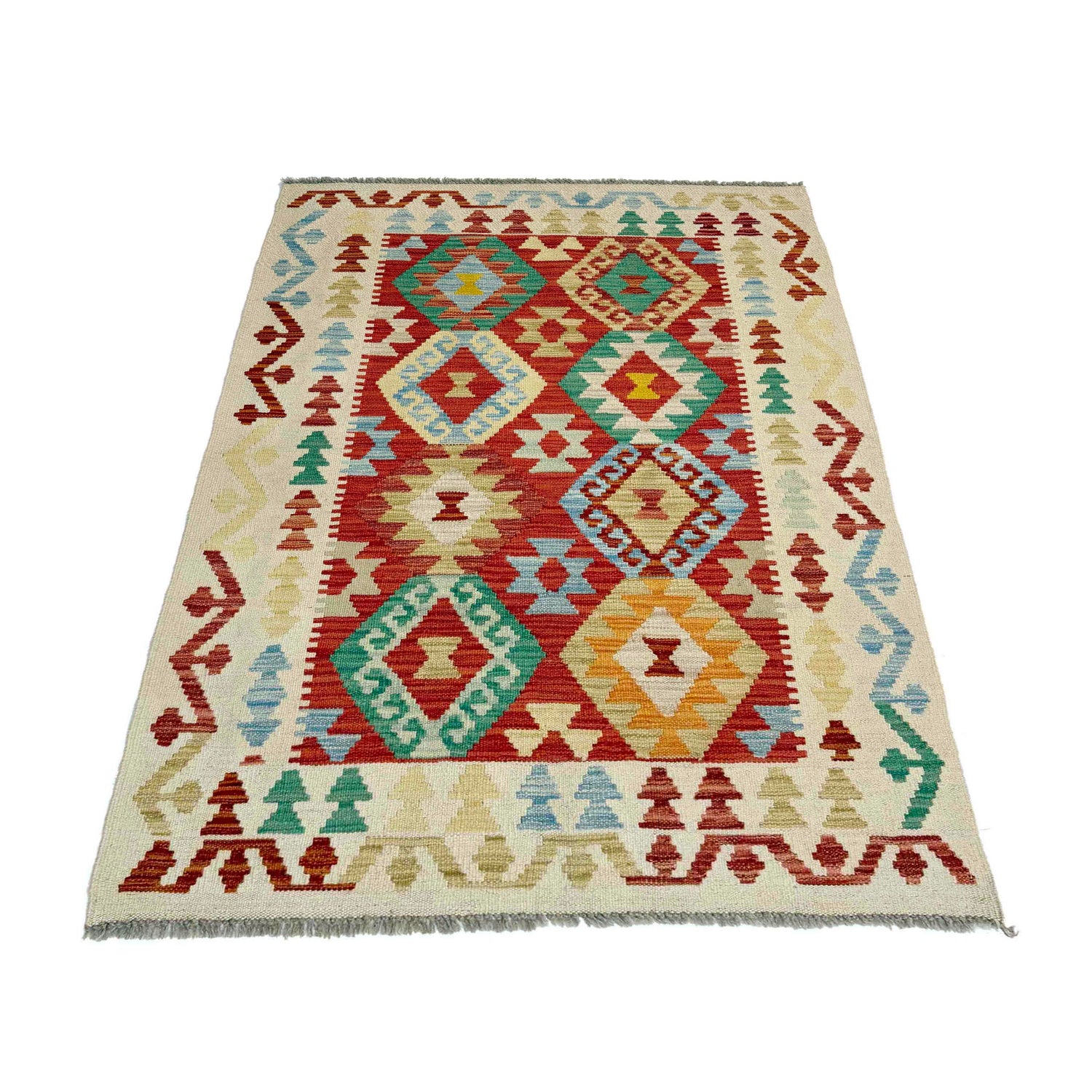 Handmade Multi Kilim Geometric 3x5 ft