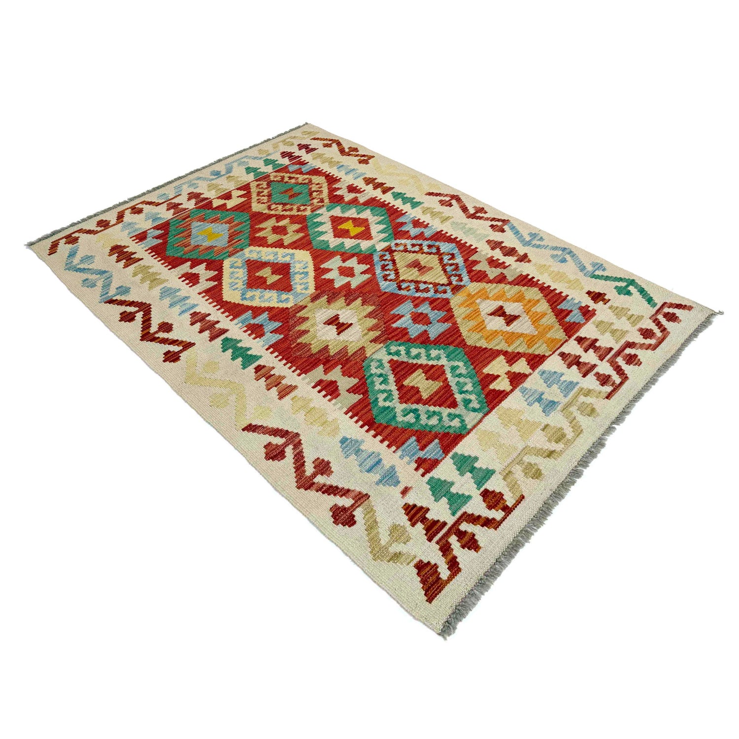 Handmade Multi Kilim Geometric 3x5 ft