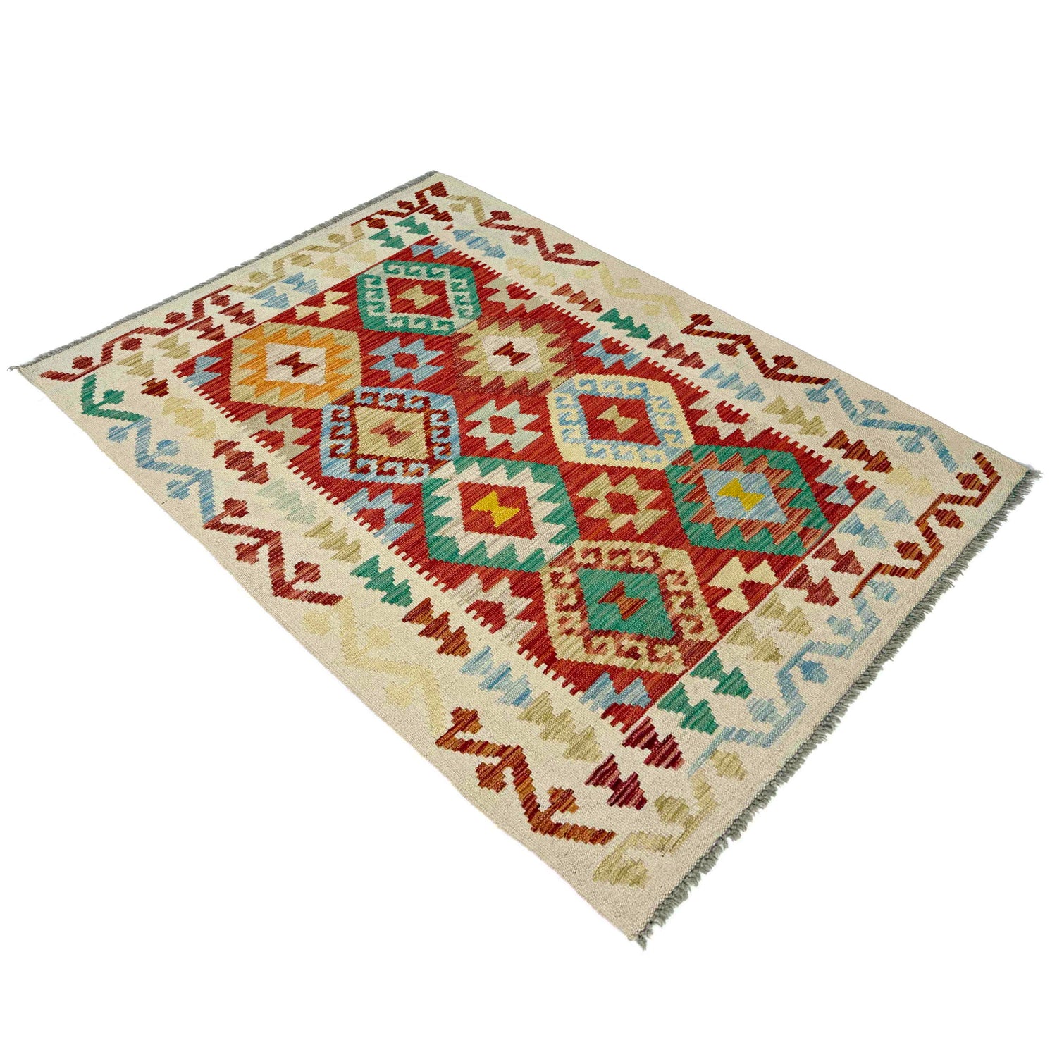 Handmade Multi Kilim Geometric 3x5 ft