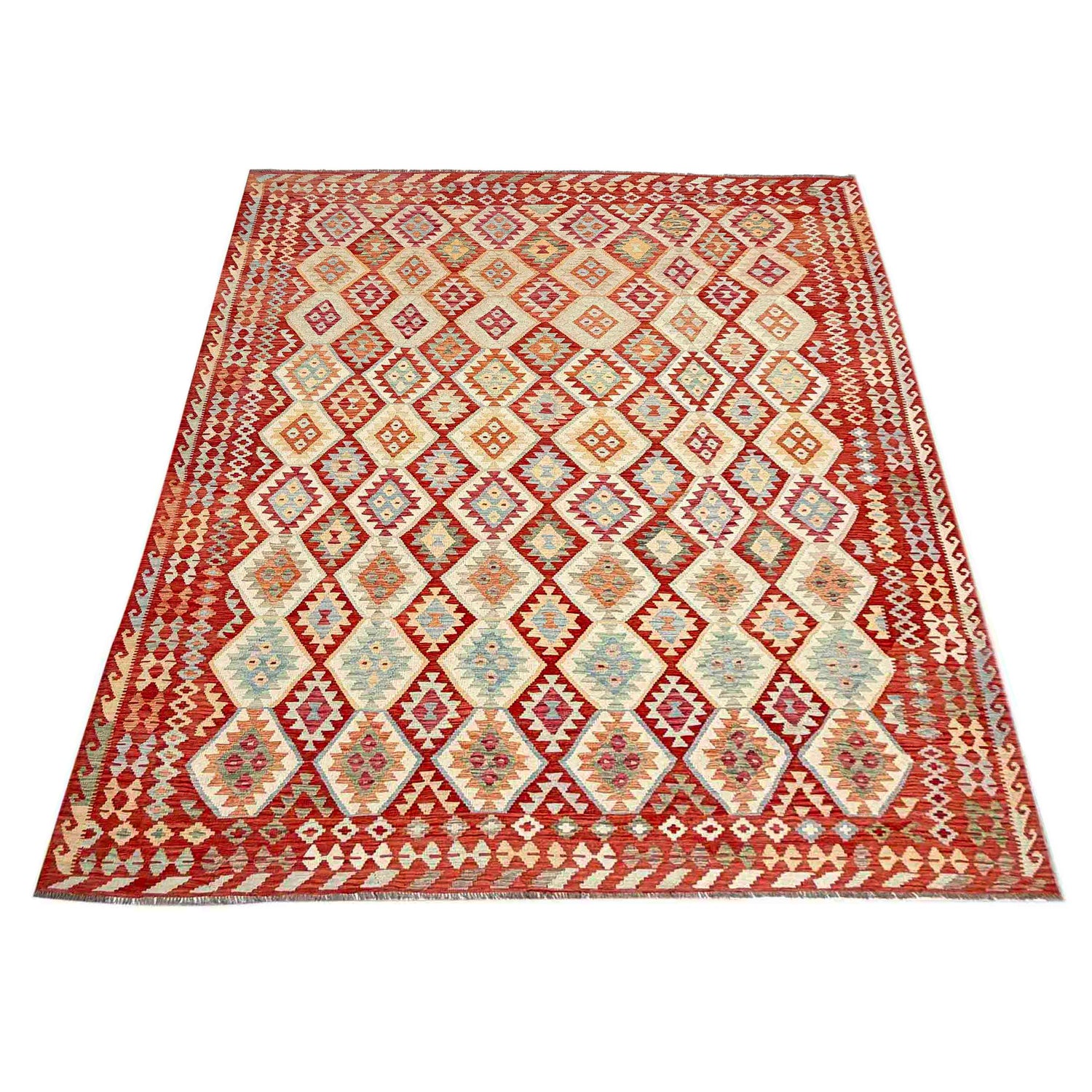 Handmade Multi Kilim Geometric 12x15 ft