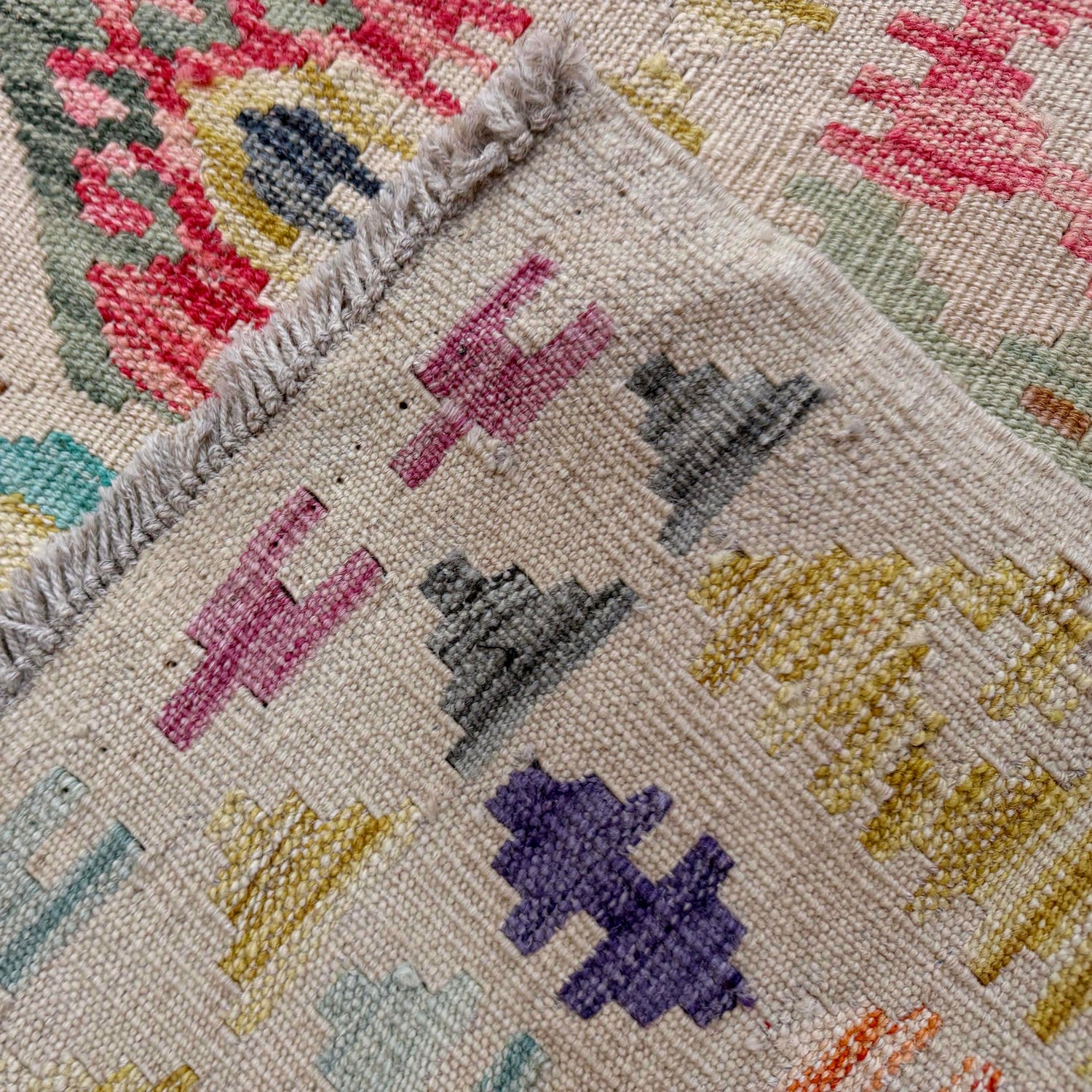 Handmade Multi Kilim Geometric 10x13 ft