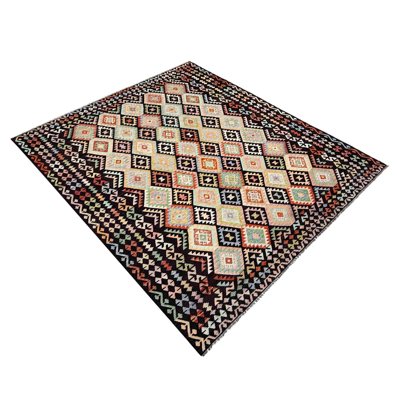 Handmade Multi Kilim Geometric 10x13 ft
