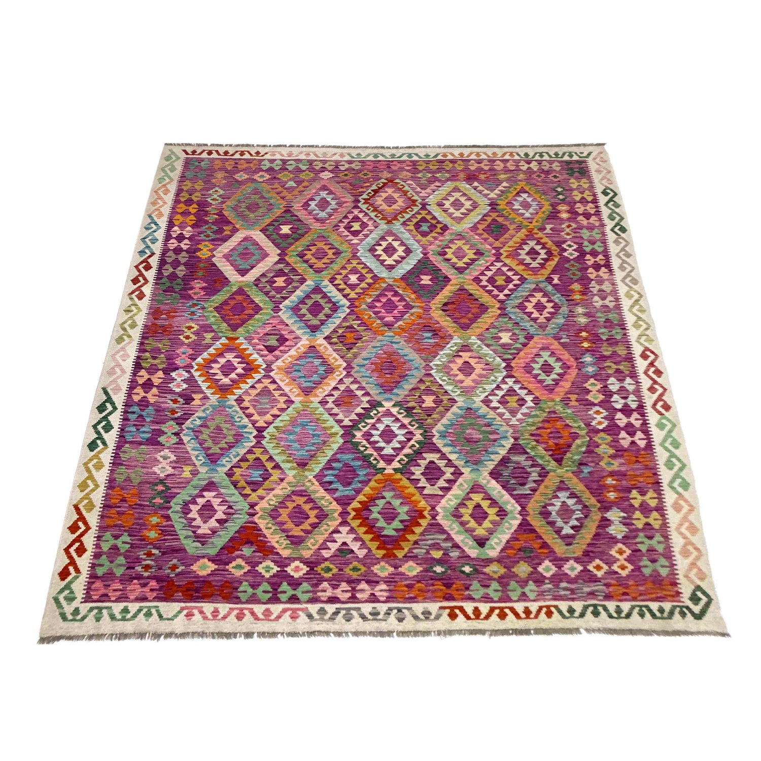 Handmade Multi Kilim Geometric 8x10 ft